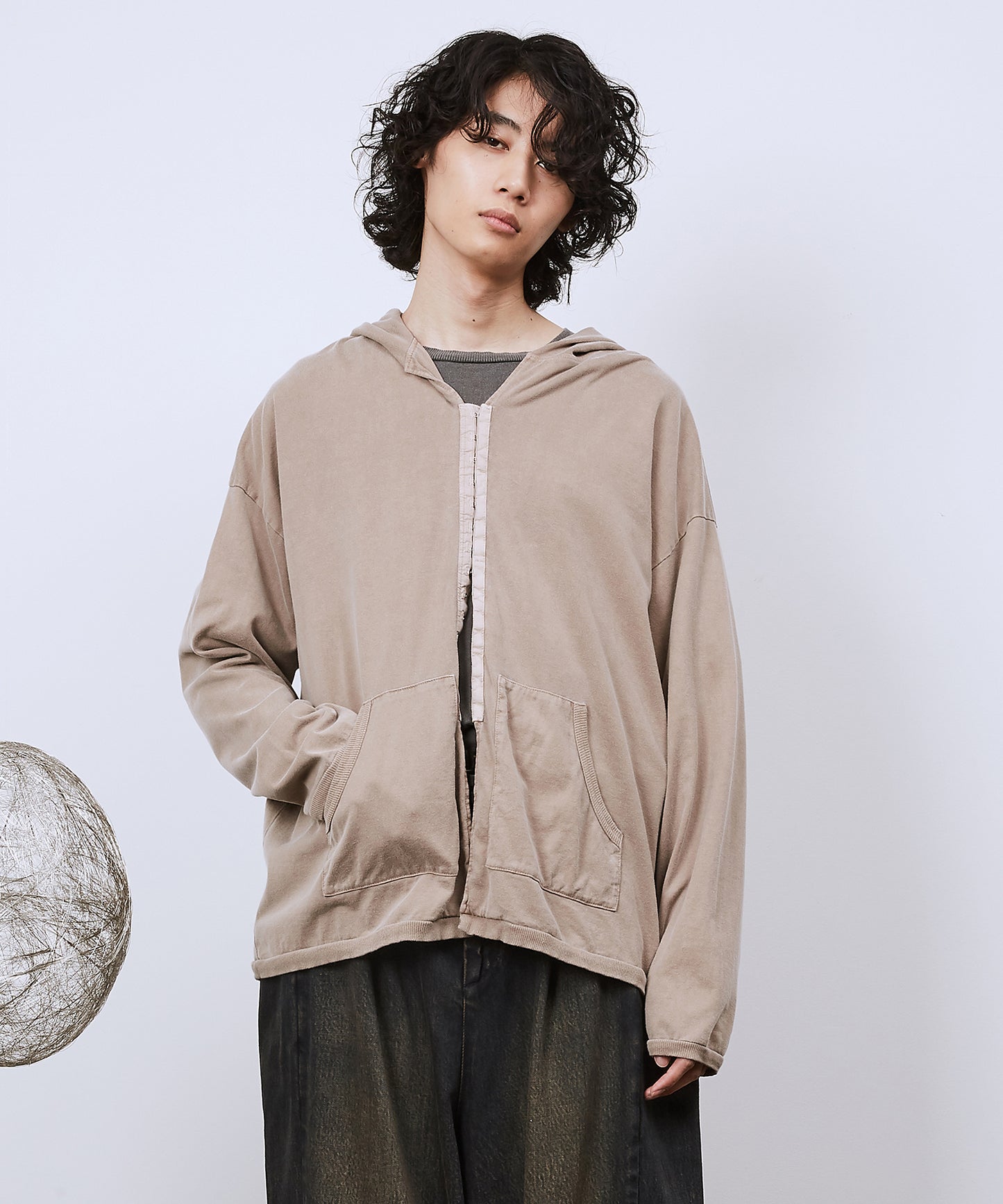 ピグメントジャージーホックパーカー