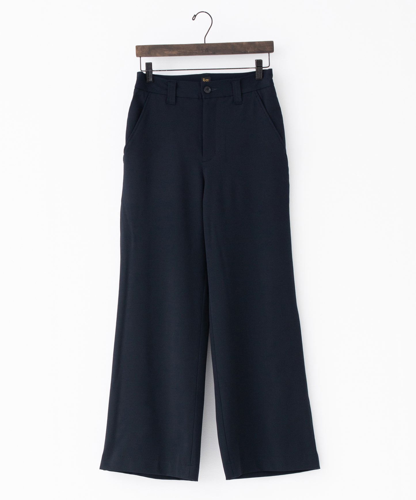 gabardine wide full-length slacks