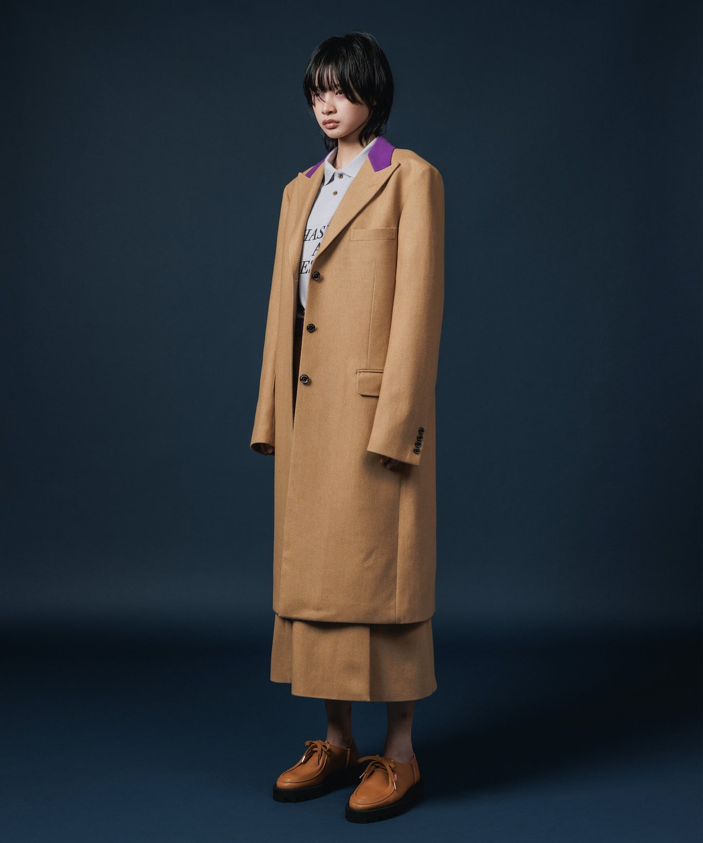 WOOL LONG SKIRT