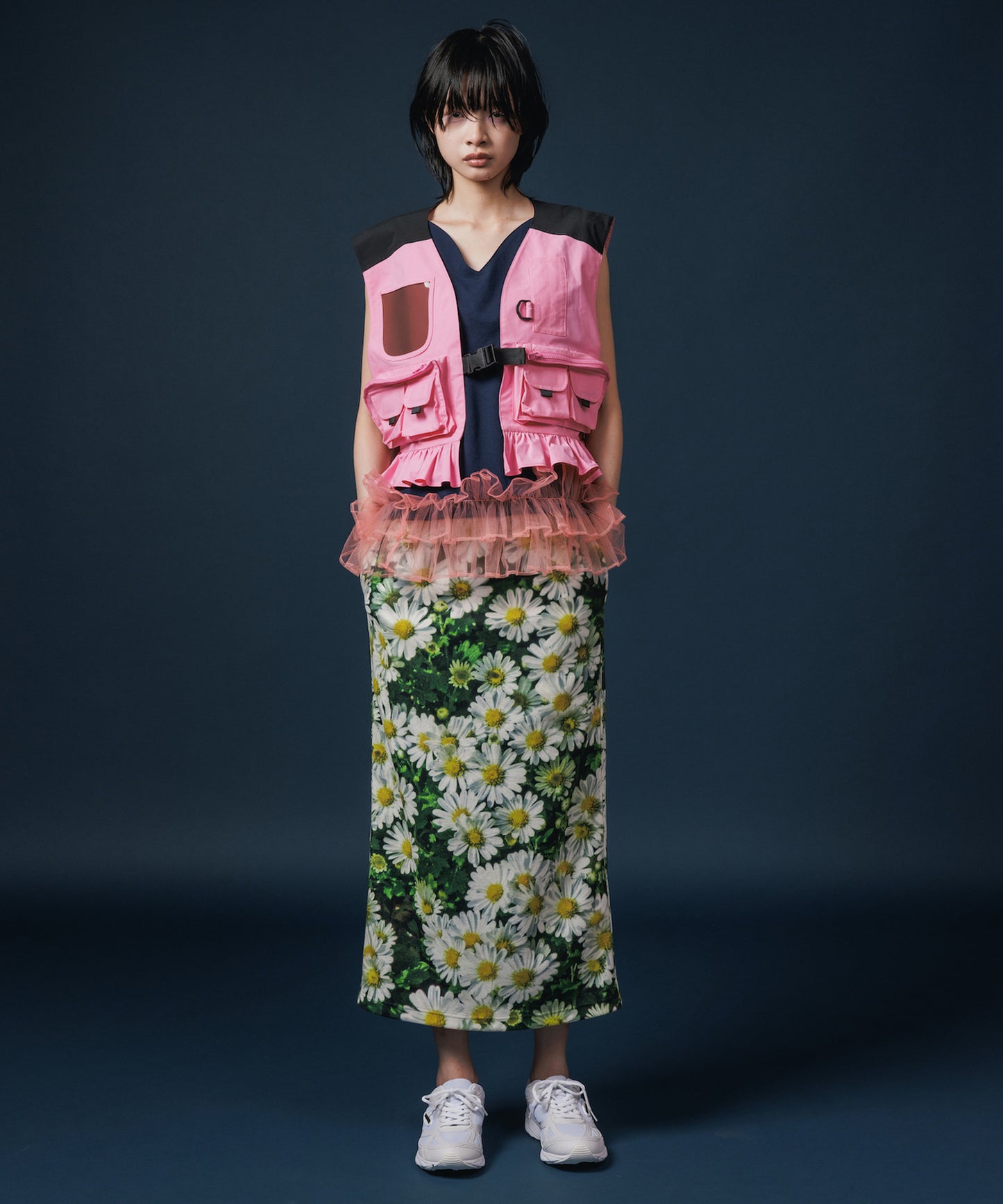PRINT FLEECE TIGHT SKIRT