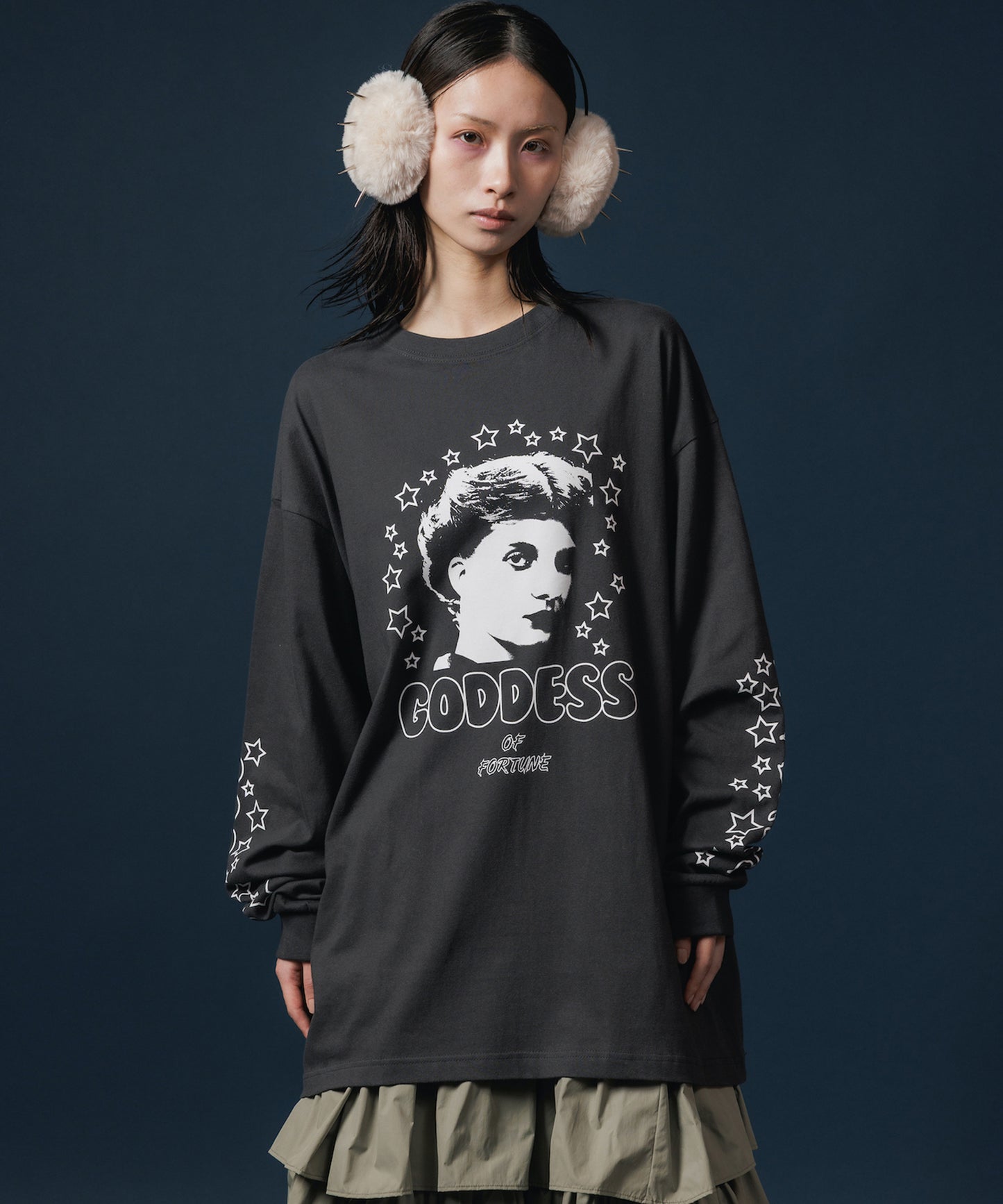 PRINT L/S T-SHIRT(GODNESS)