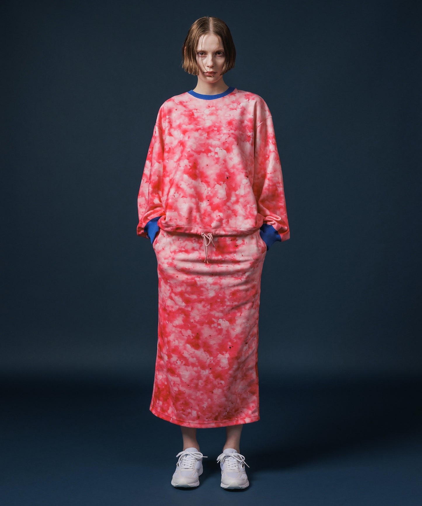 PRINT FLEECE TIGHT SKIRT