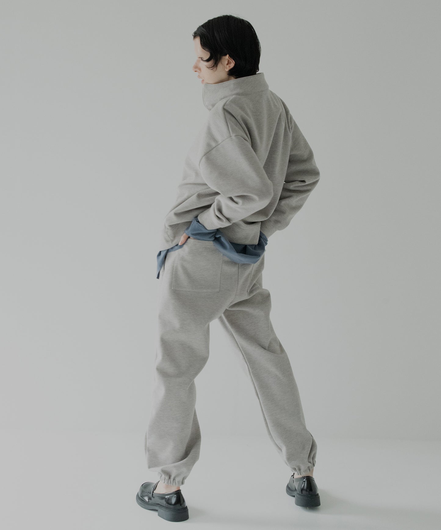 knit melton jogger pants
