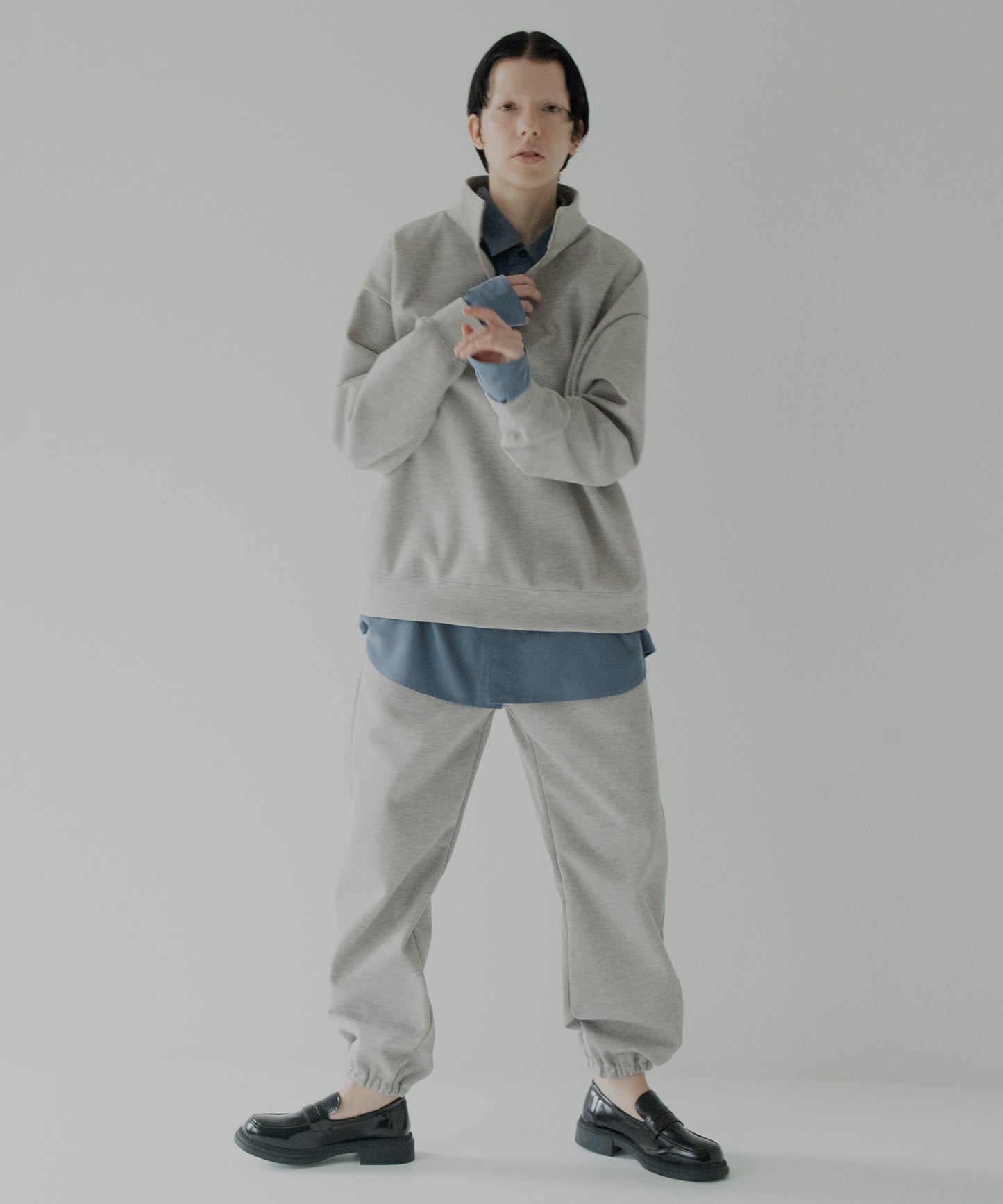 knit melton skipper sweater