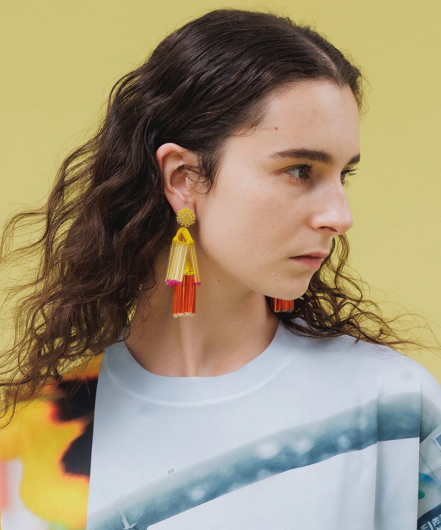 BEADS FRINGE EARRING
