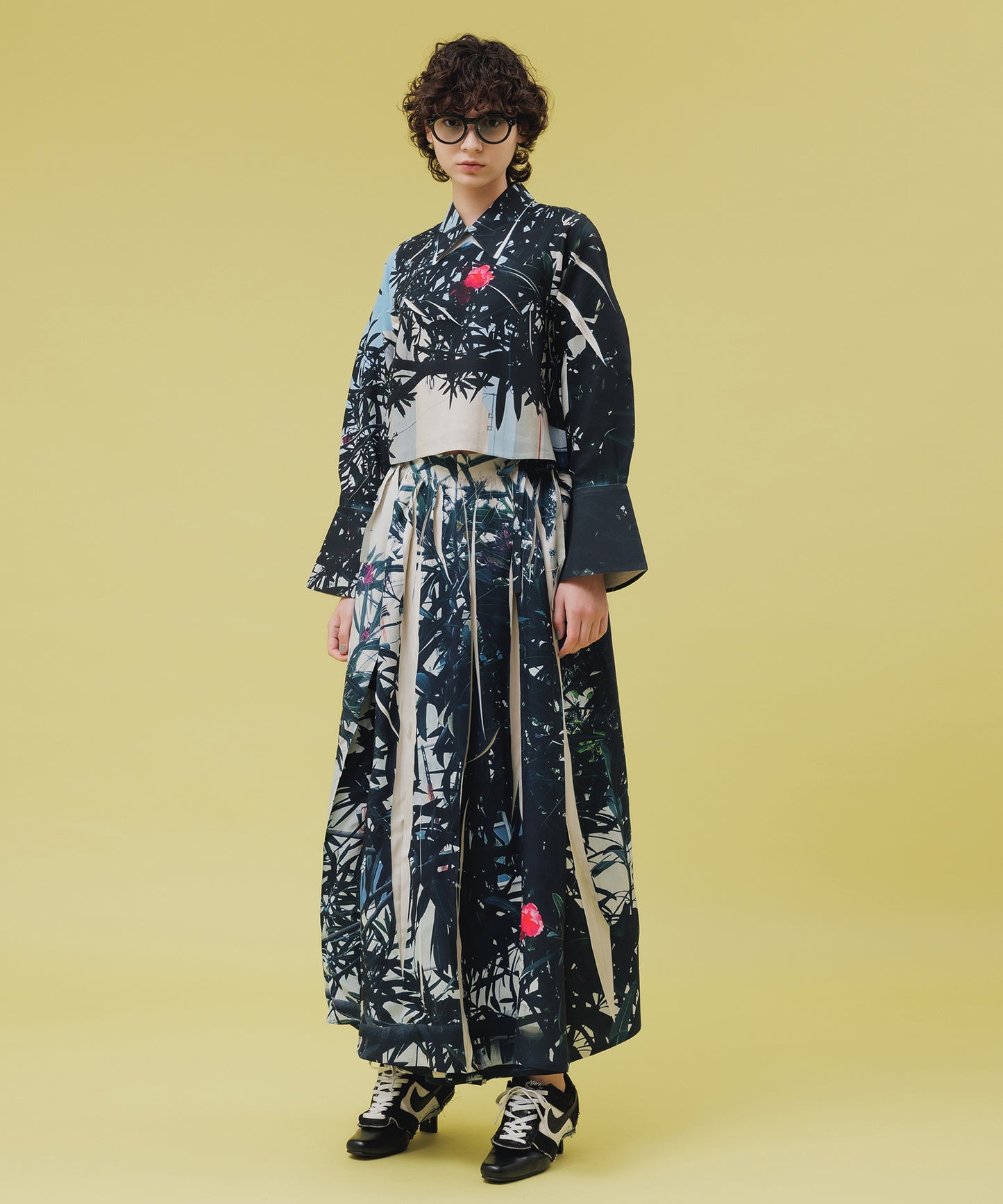 DIRECT PRINT WRAP SKIRT