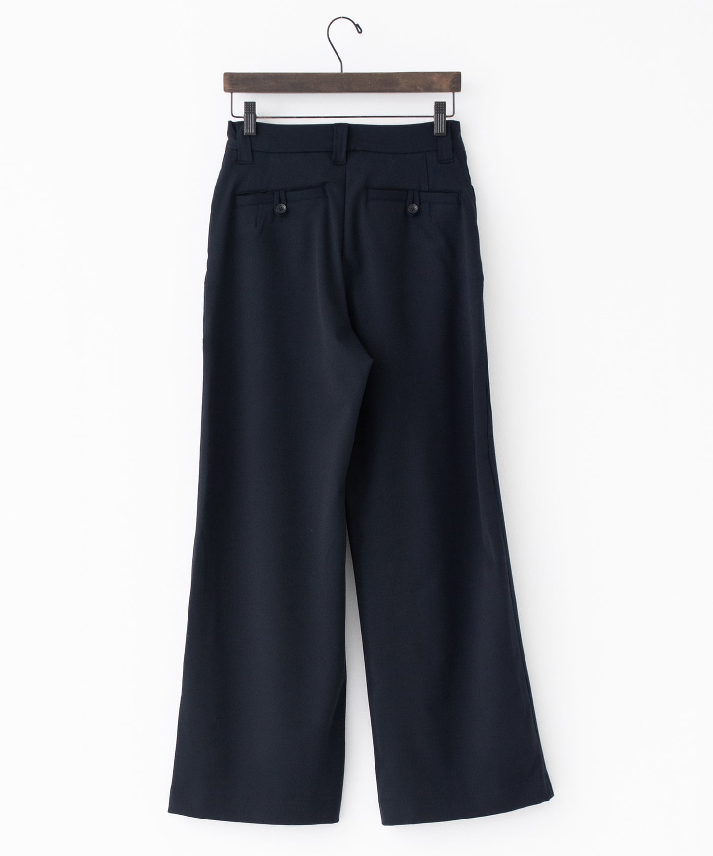 gabardine wide full-length slacks