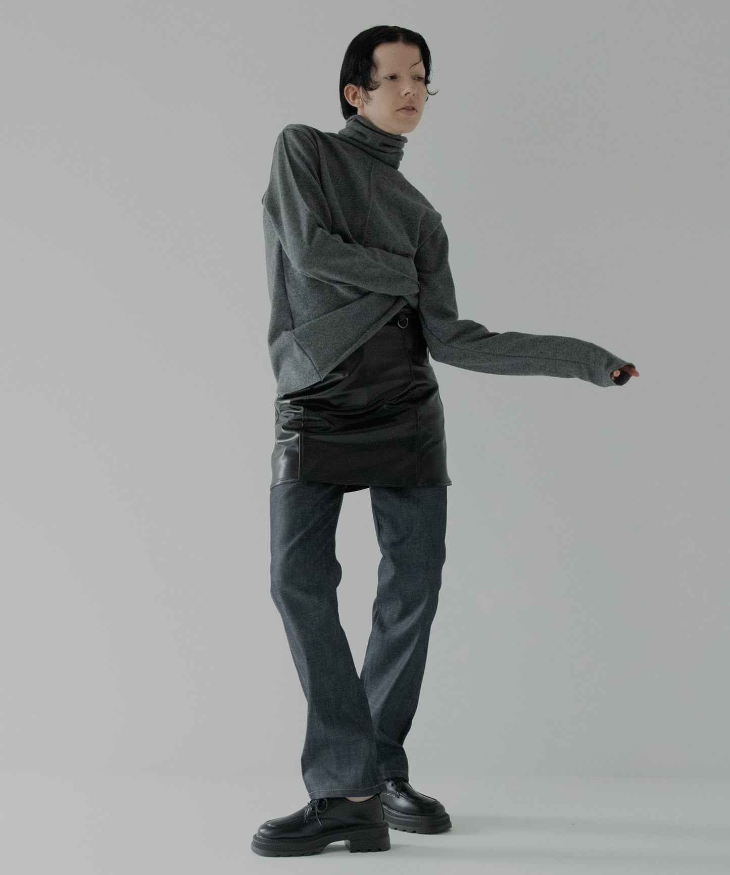 soft wool t-neck knit