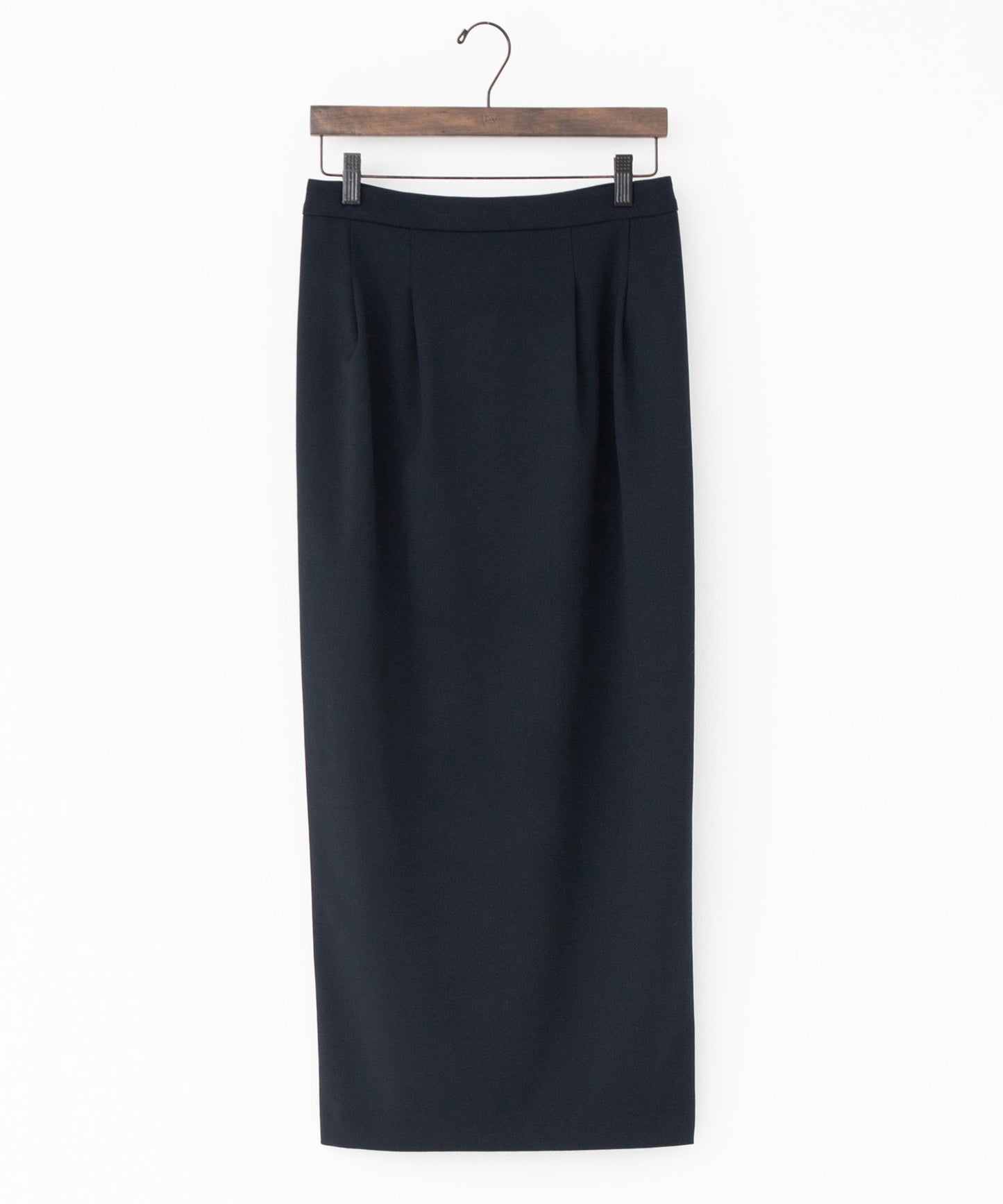 gabardine tuck pencil skirt