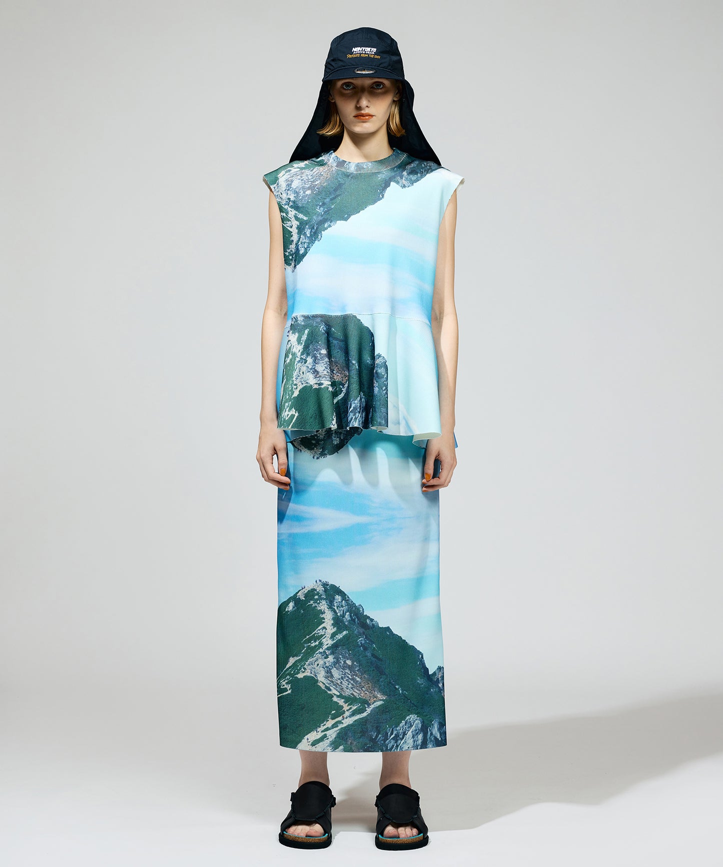 PRINT RIB TIGHT SKIRT