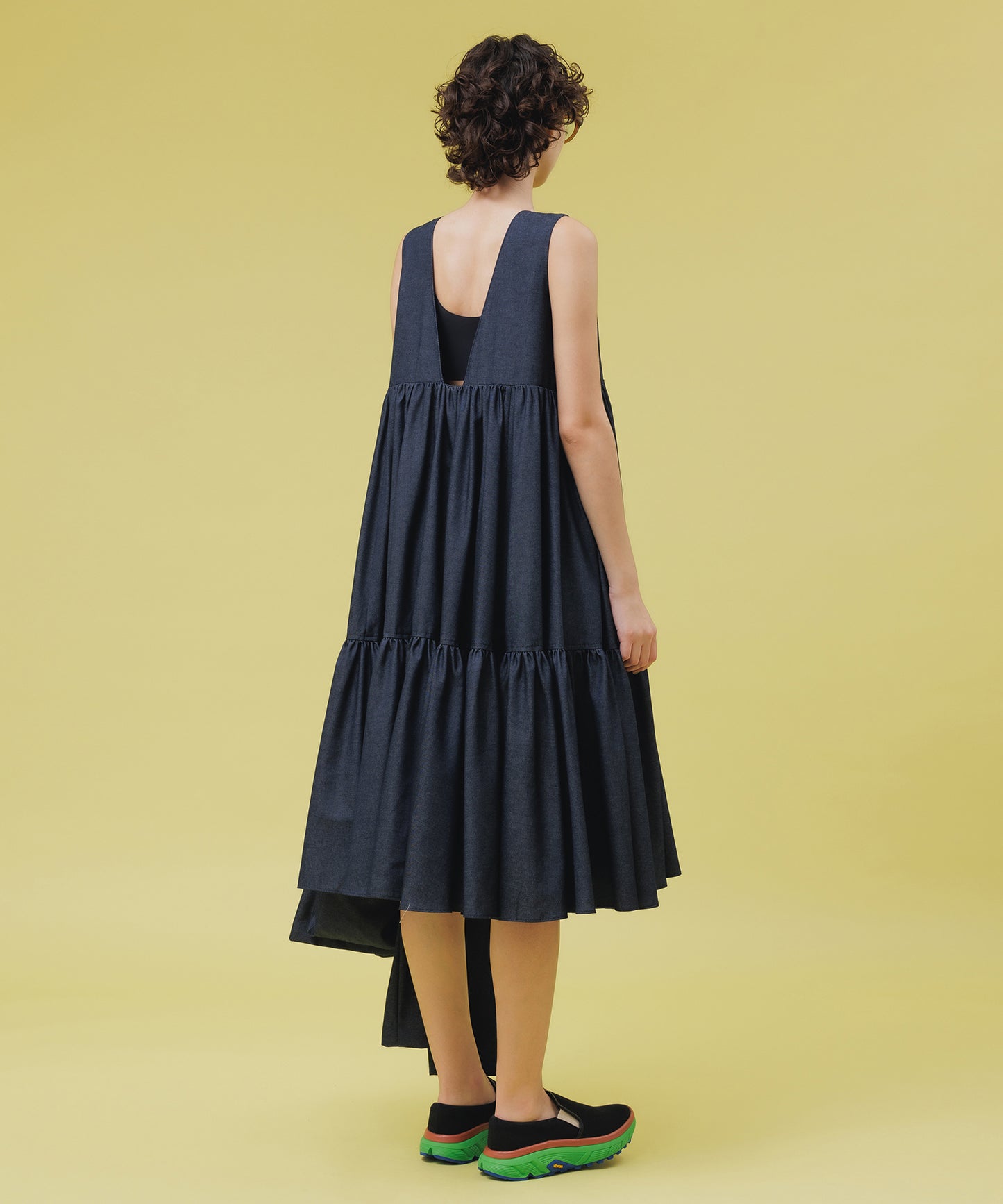 2FACE FLARE DENIM ONE-PIECE