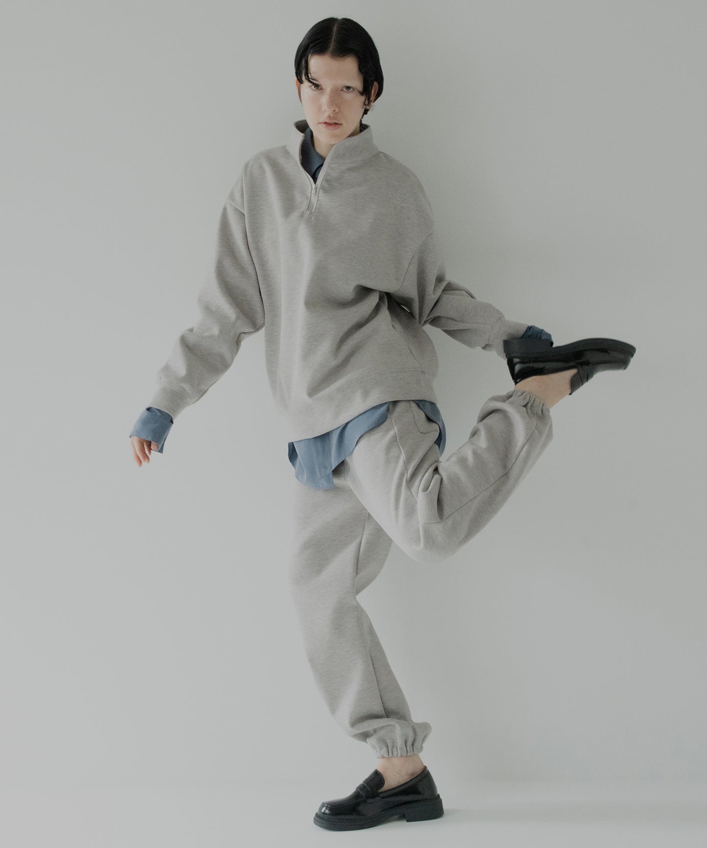 knit melton jogger pants