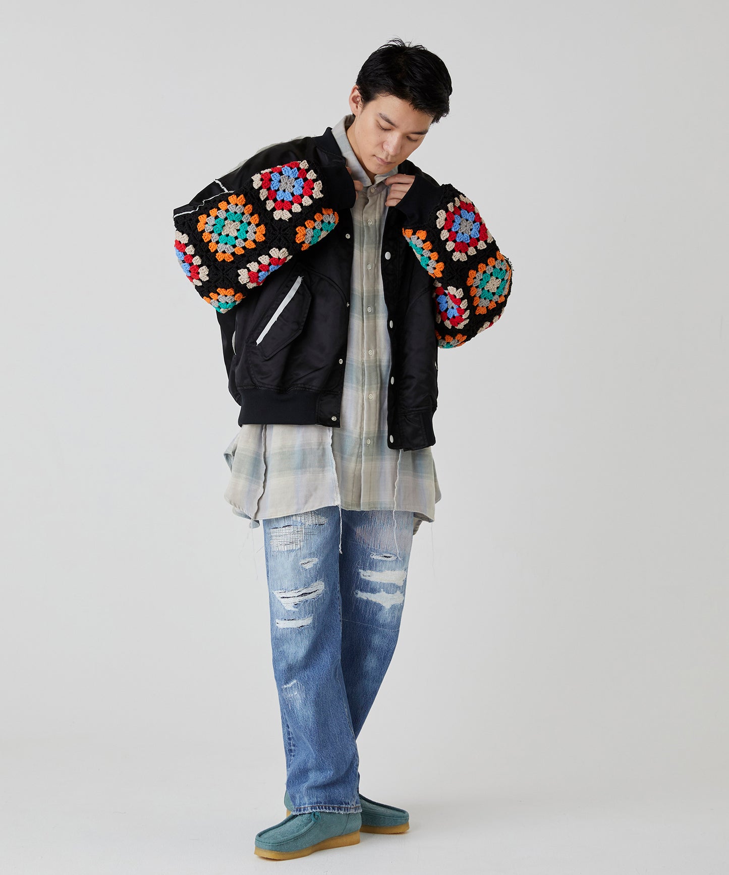 Denim Crochet Pants