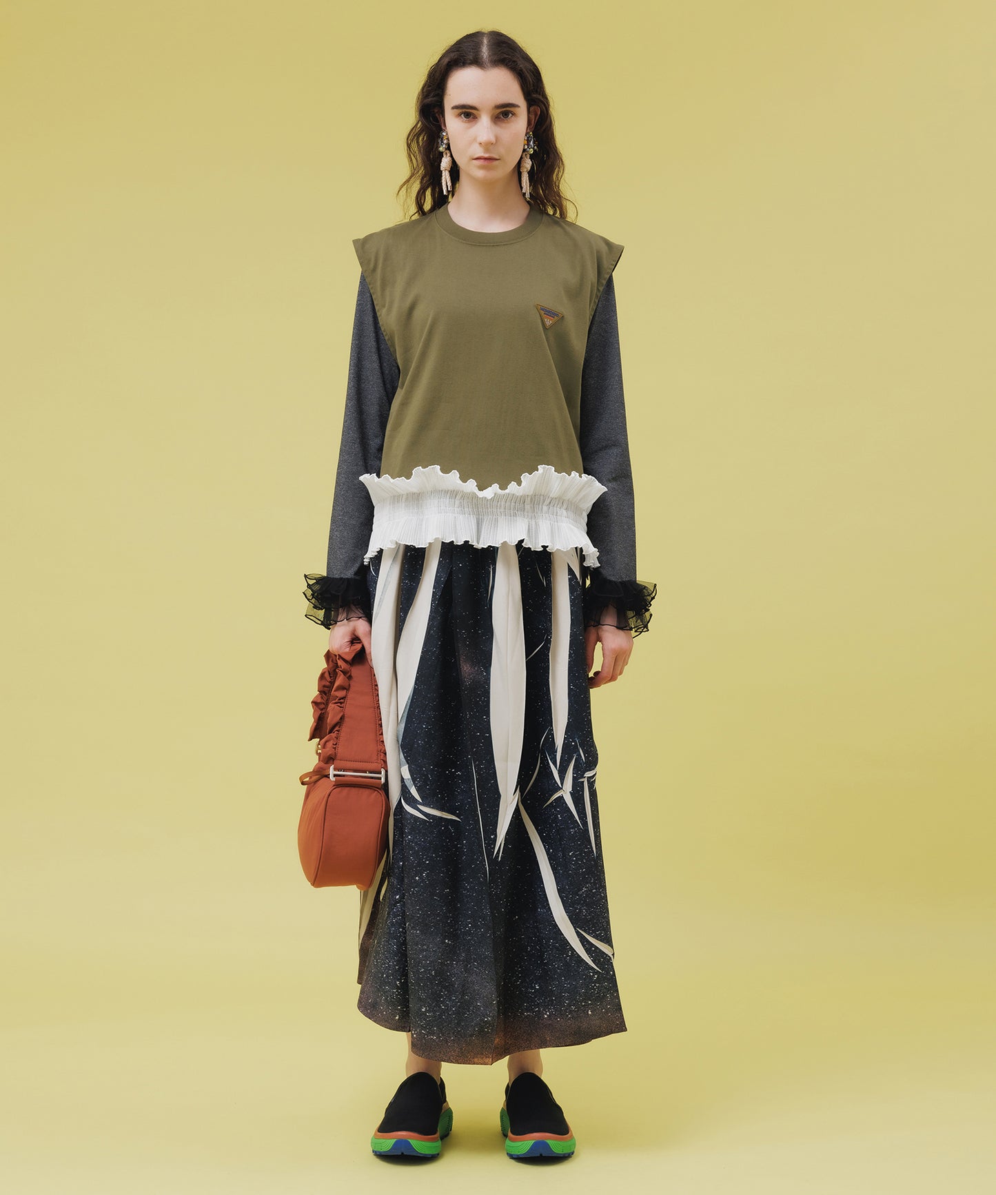 DIRECT PRINT WRAP SKIRT