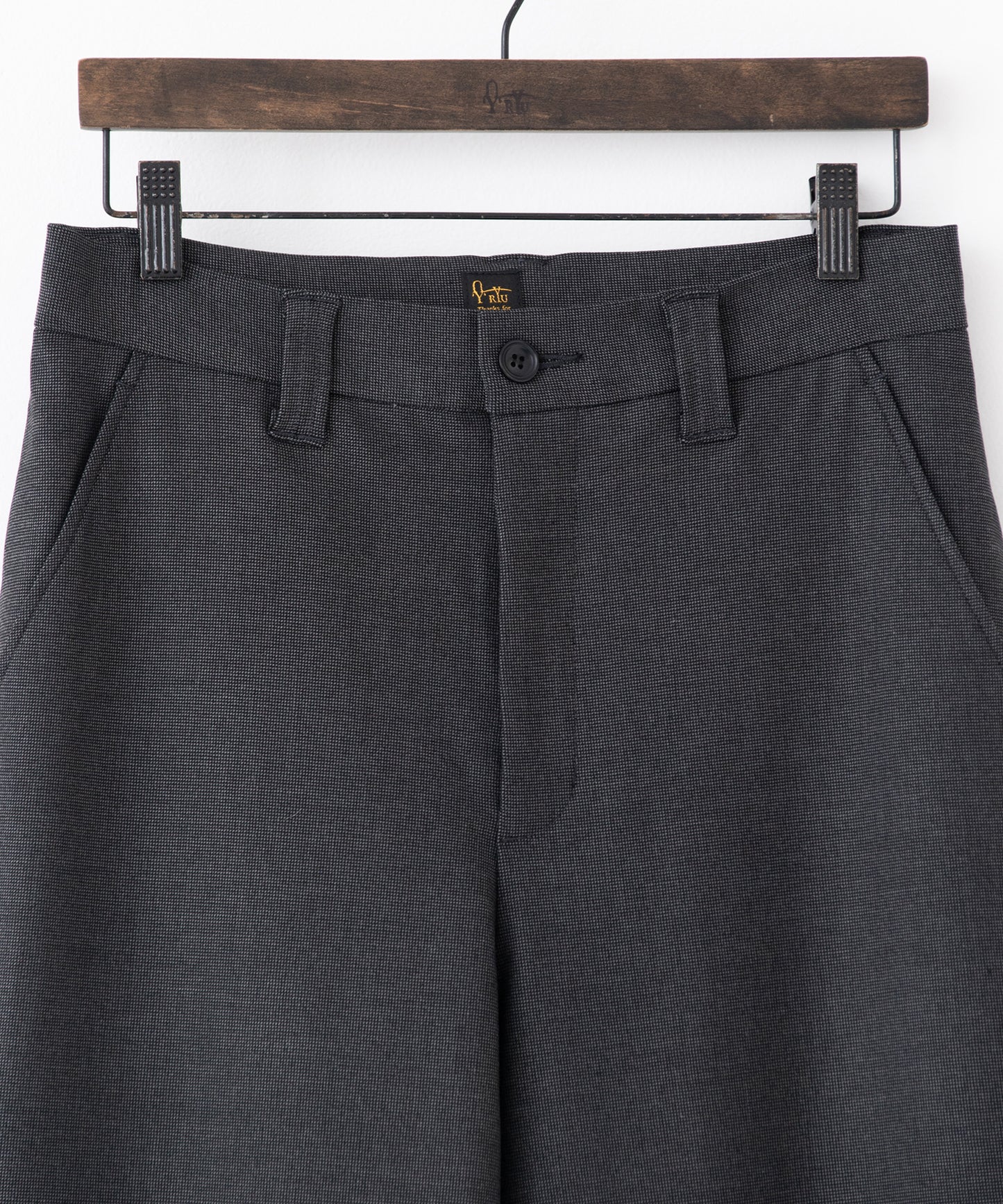 gabardine wide full-length slacks