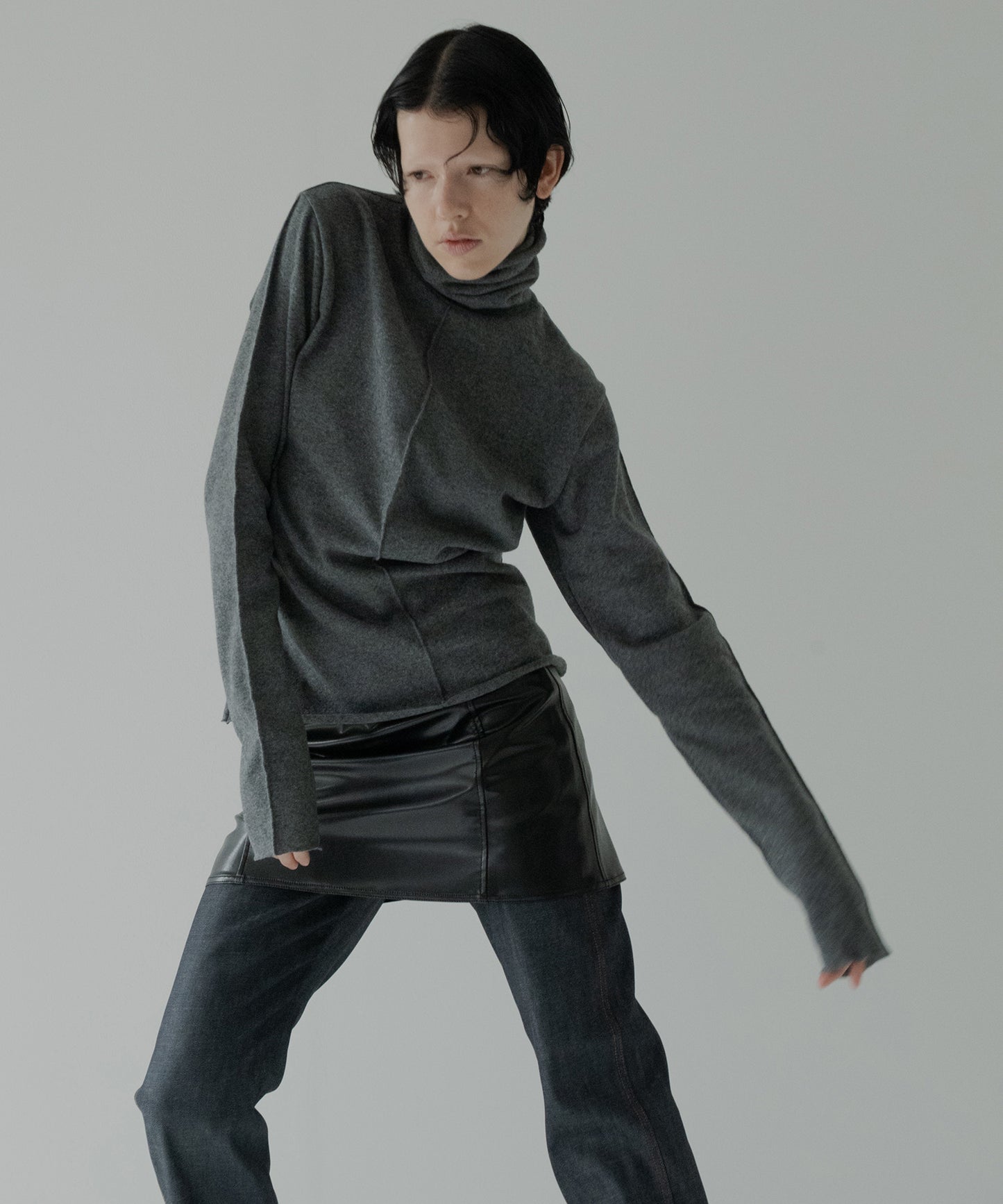 soft wool t-neck knit