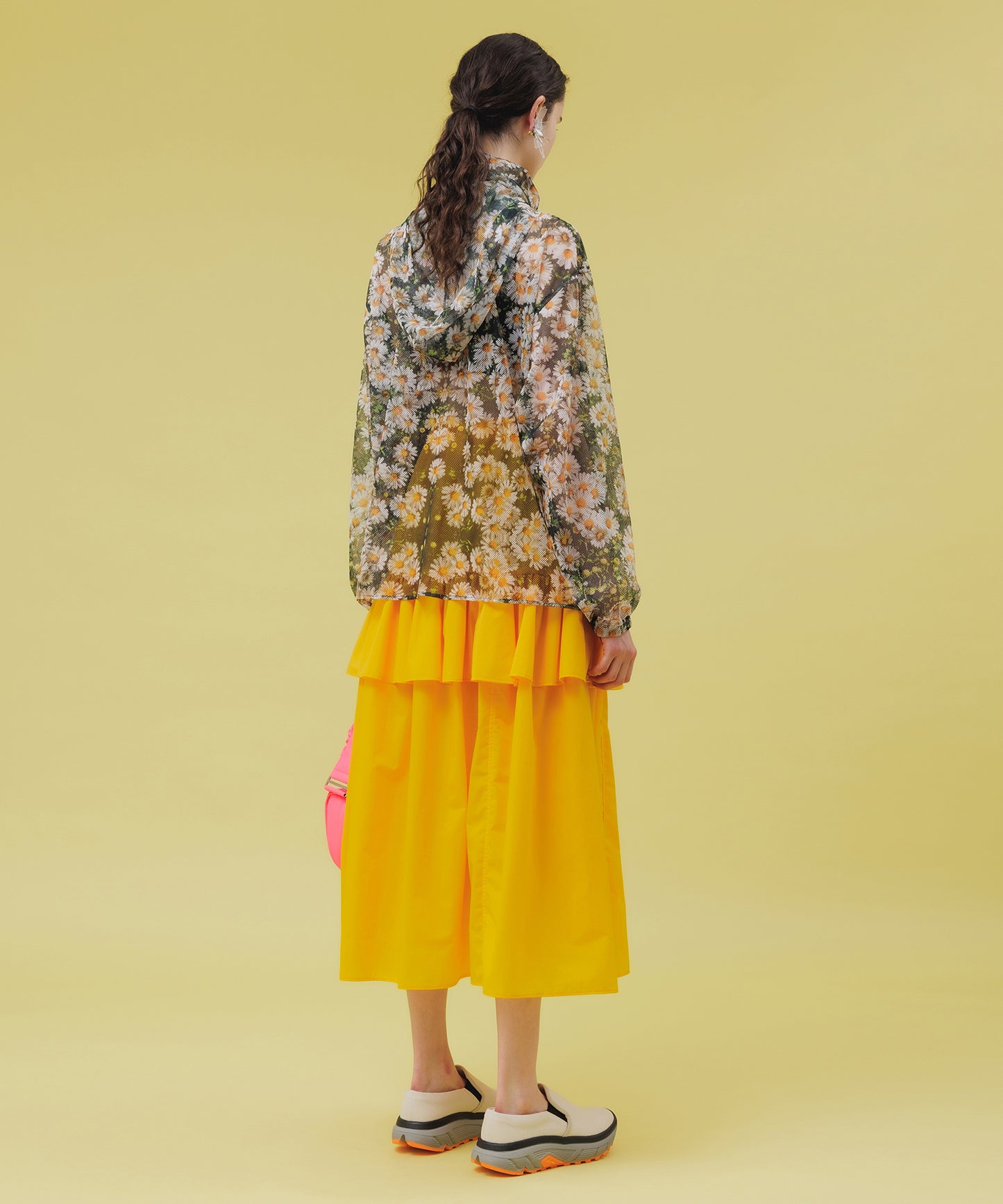 PRINT MESH ZIPUP PARKA