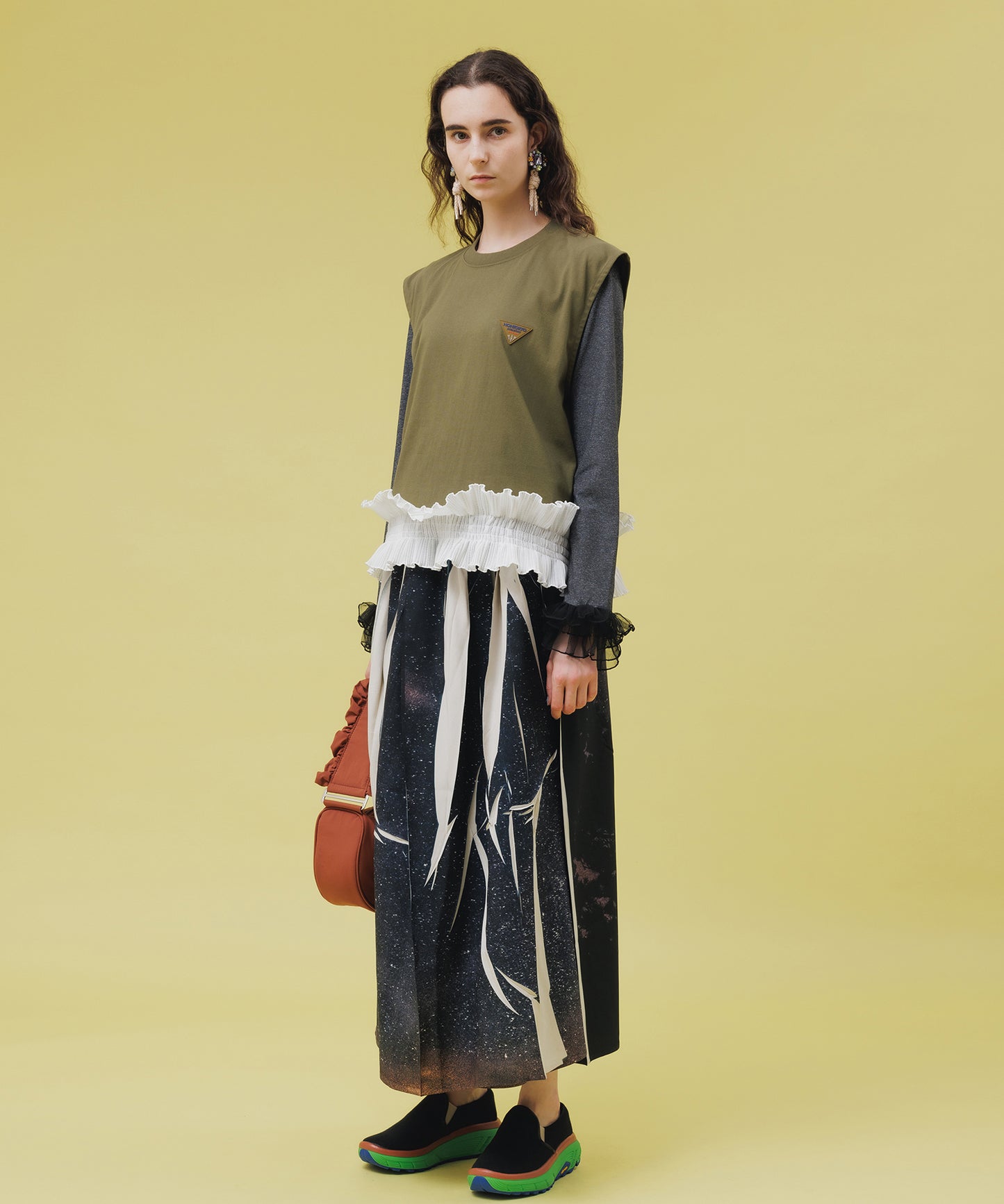 DIRECT PRINT WRAP SKIRT