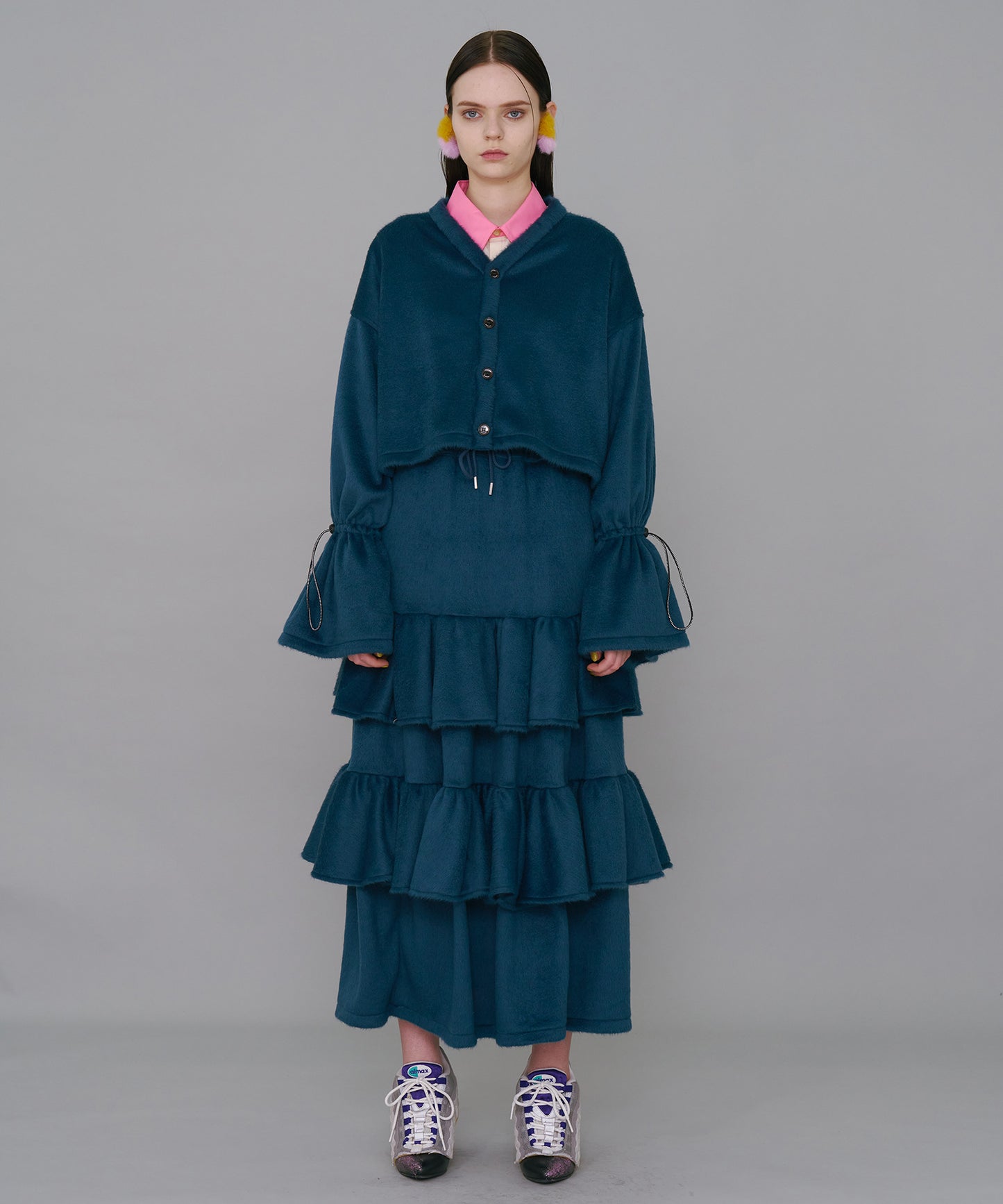 MOHAIR TIERED SKIRT