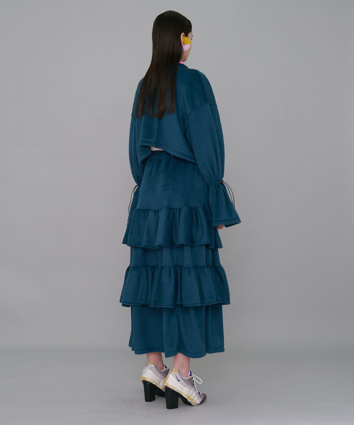 MOHAIR TIERED SKIRT