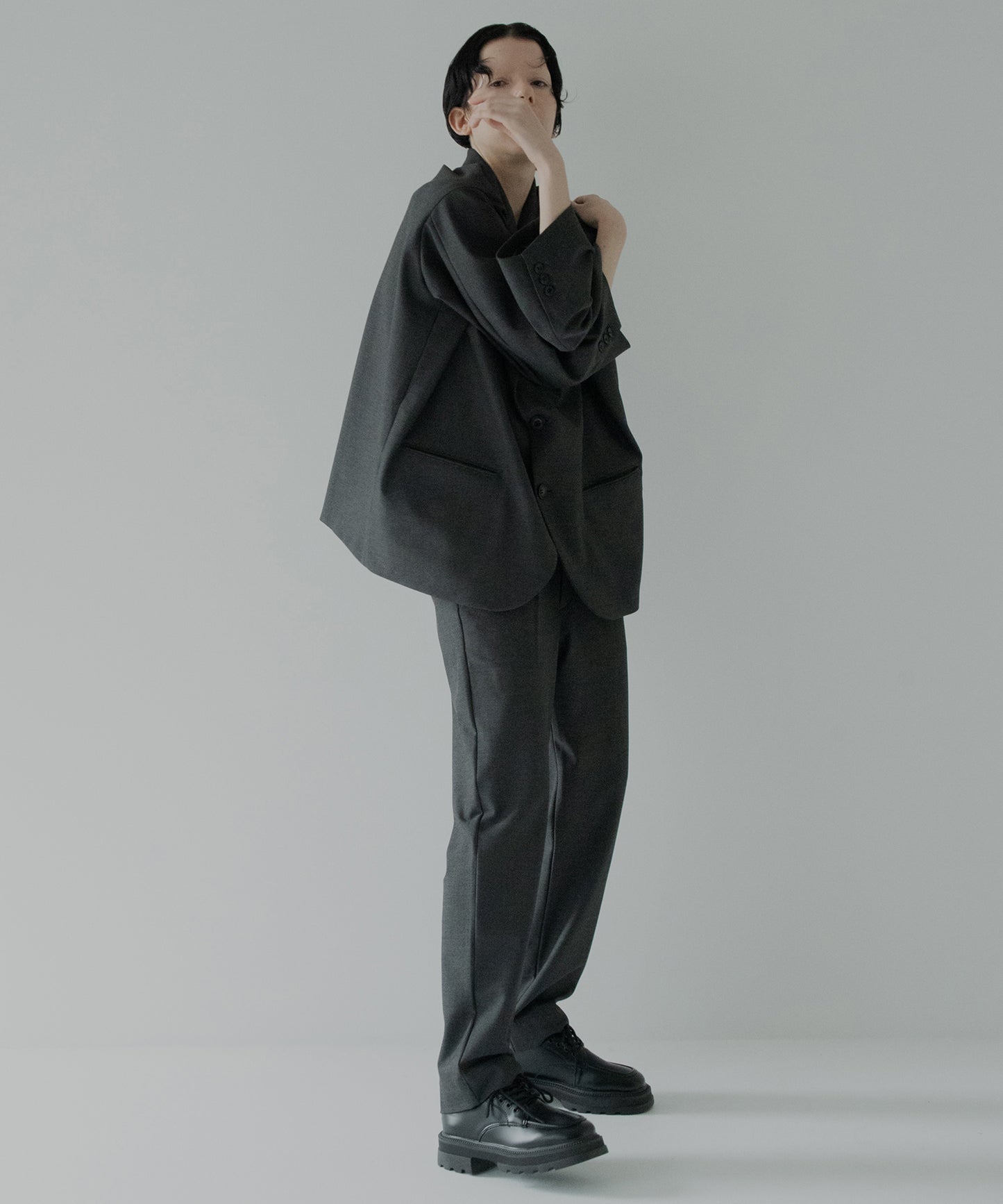 gabardine tapered slacks