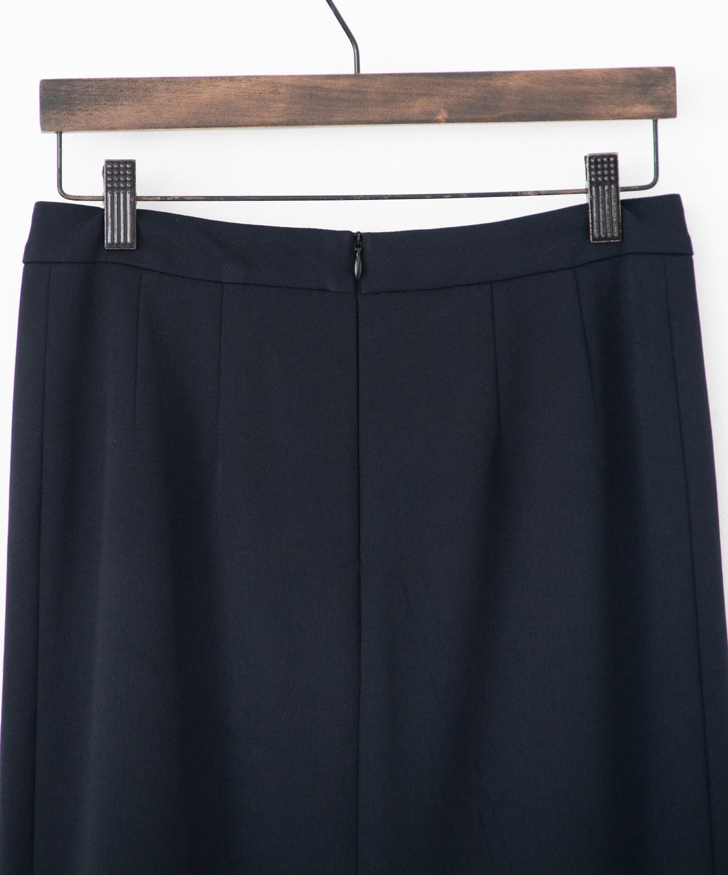 gabardine tuck pencil skirt