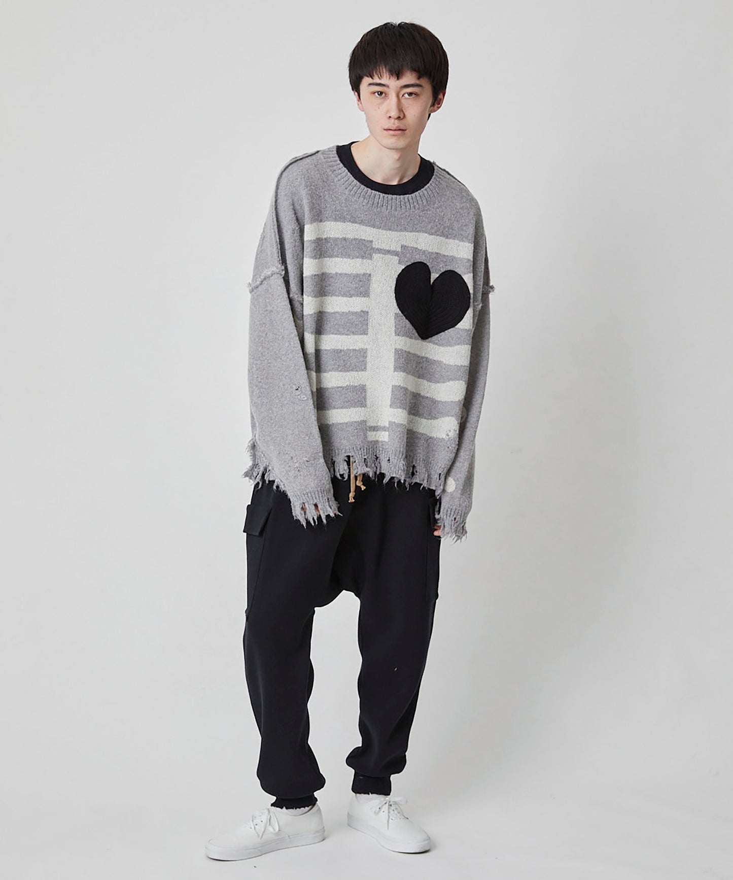 MOHAIR HEART&BONE KNIT