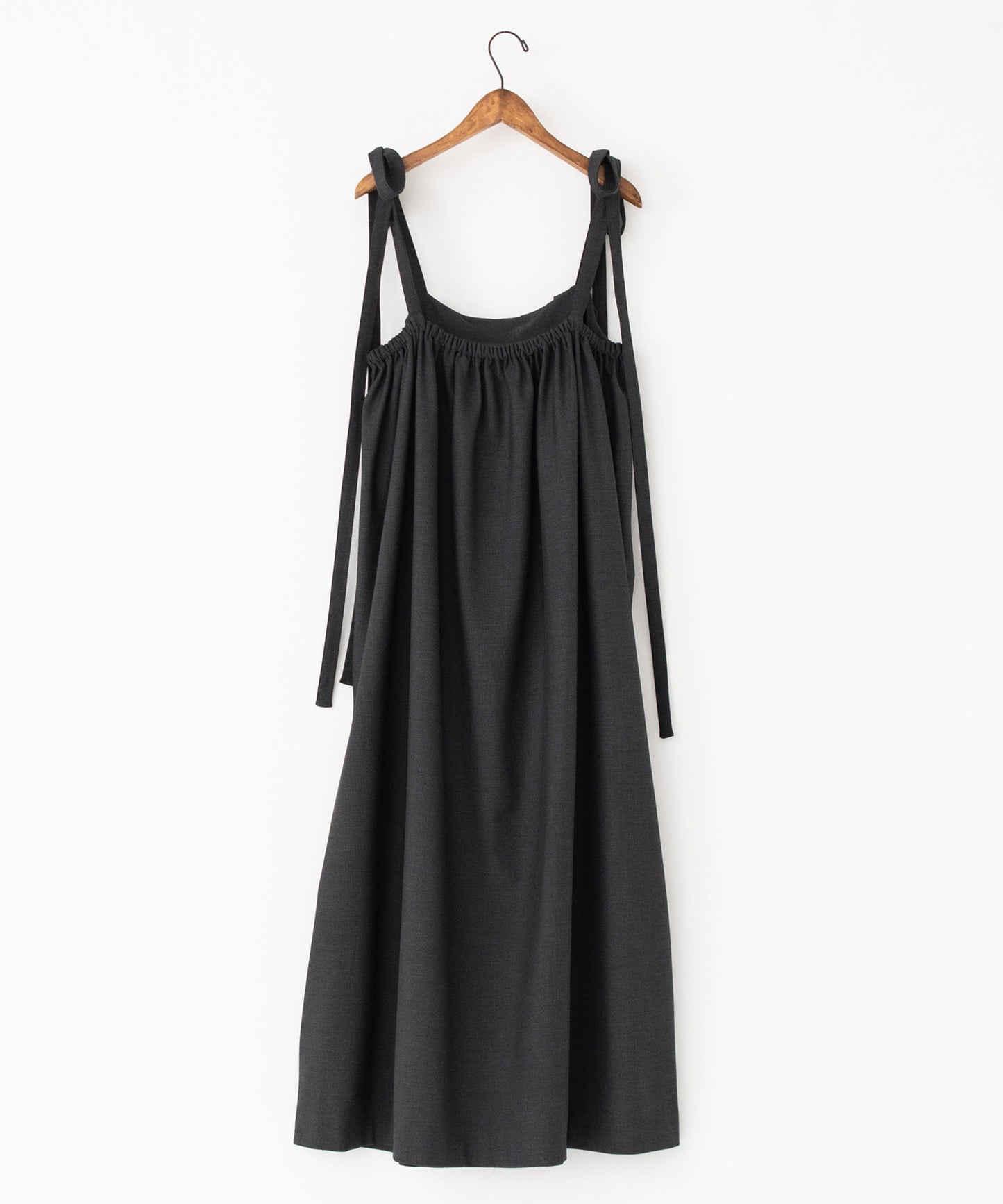 gabardine shoulder tuck dress
