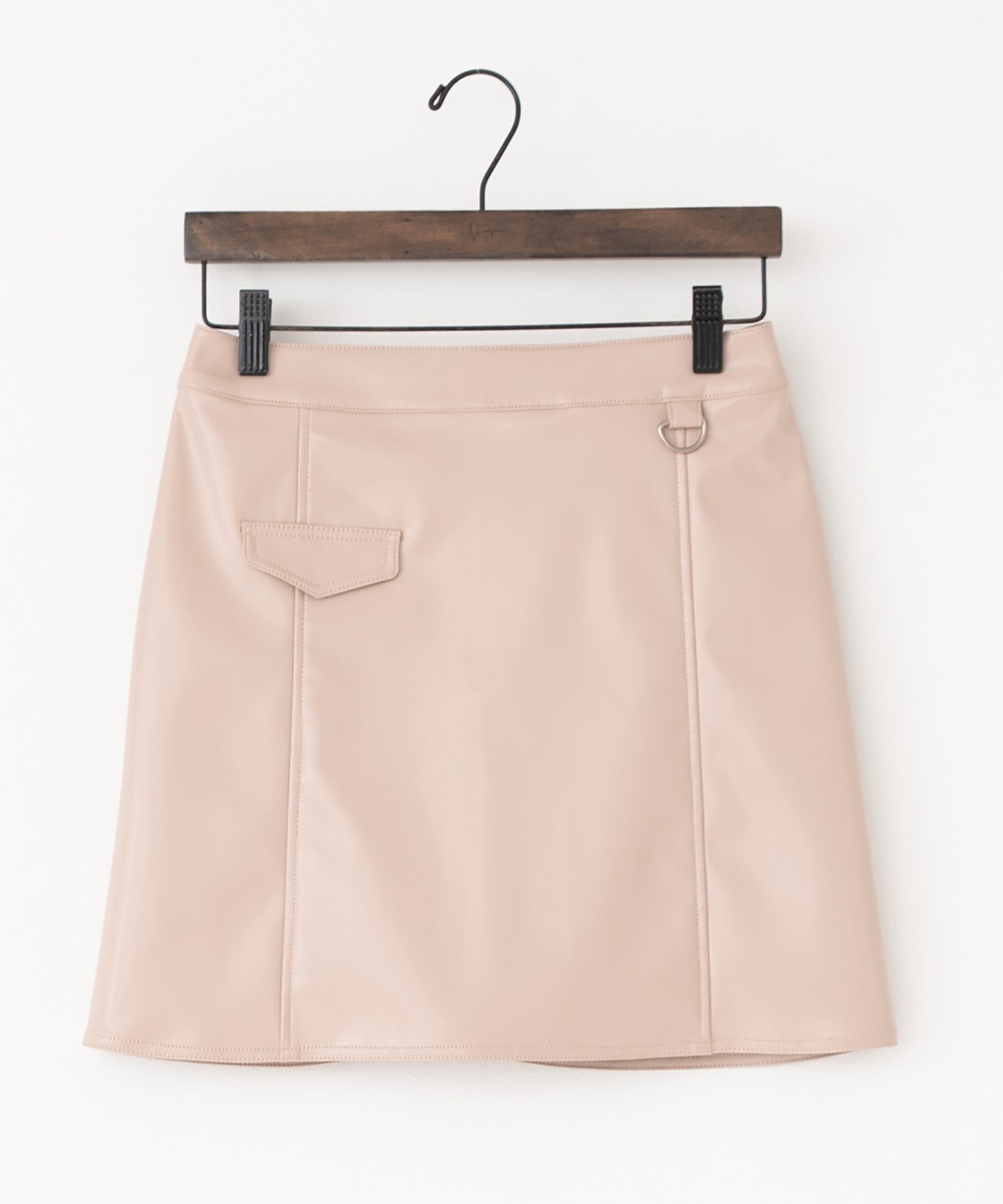 vegan leather short skirt