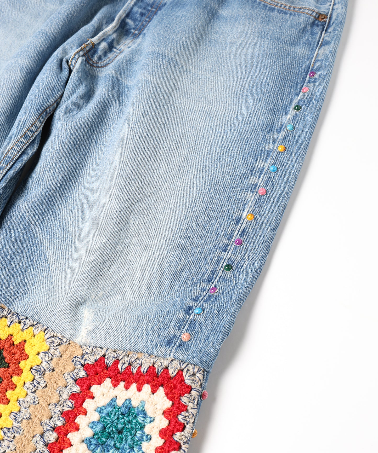 Denim Crochet Pants
