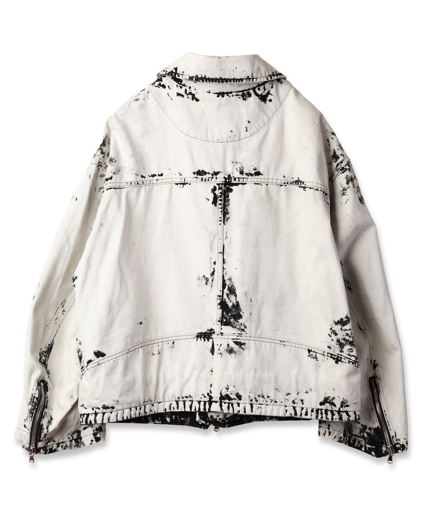 BLACK BLEACH W RIDERS BLOUSON