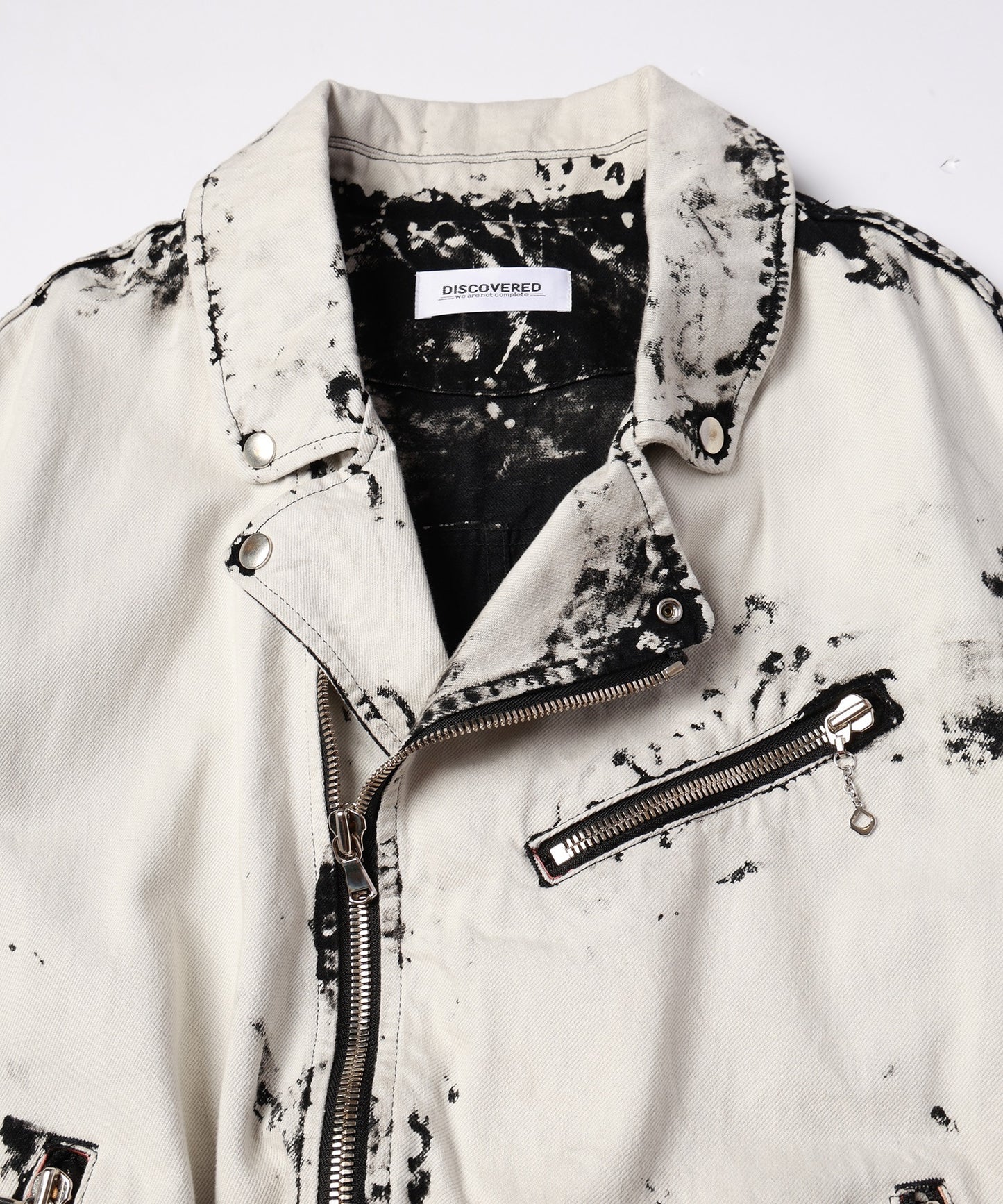 BLACK BLEACH W RIDERS BLOUSON