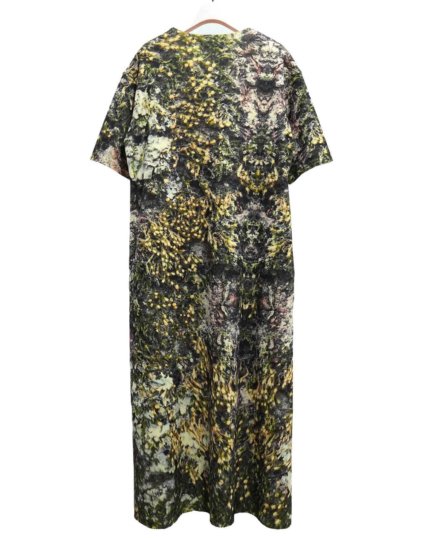 PRINT RIB HALF SLEEVE ONE-PIECE