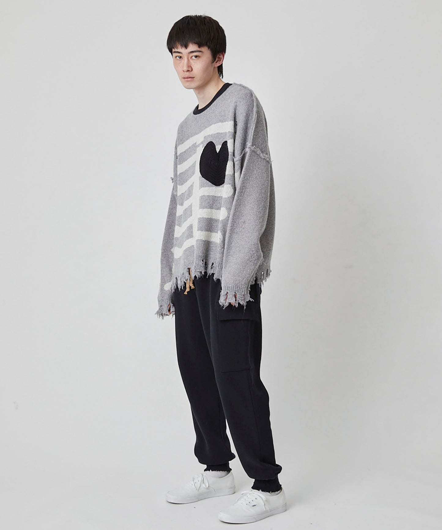 MOHAIR HEART&BONE KNIT
