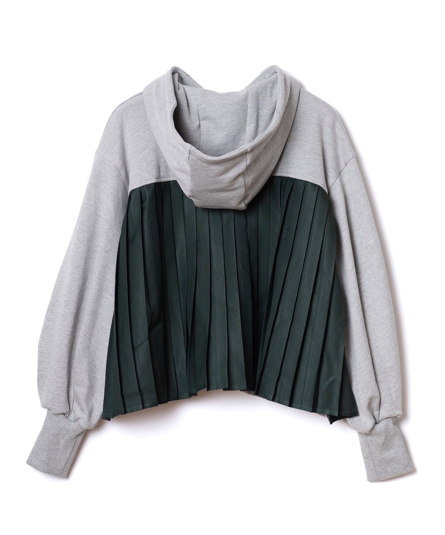 BACK PLEATS SWEAT PARKA