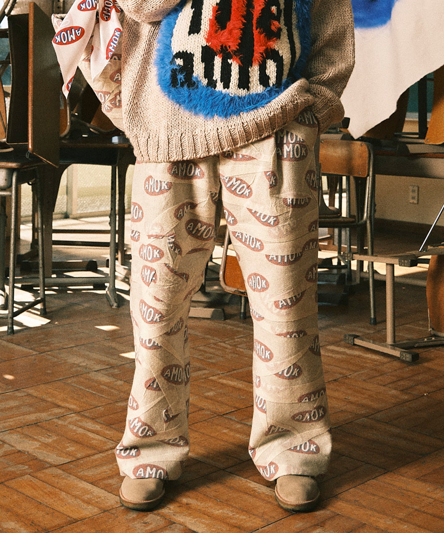 NEEDLE PUNCH PANTS