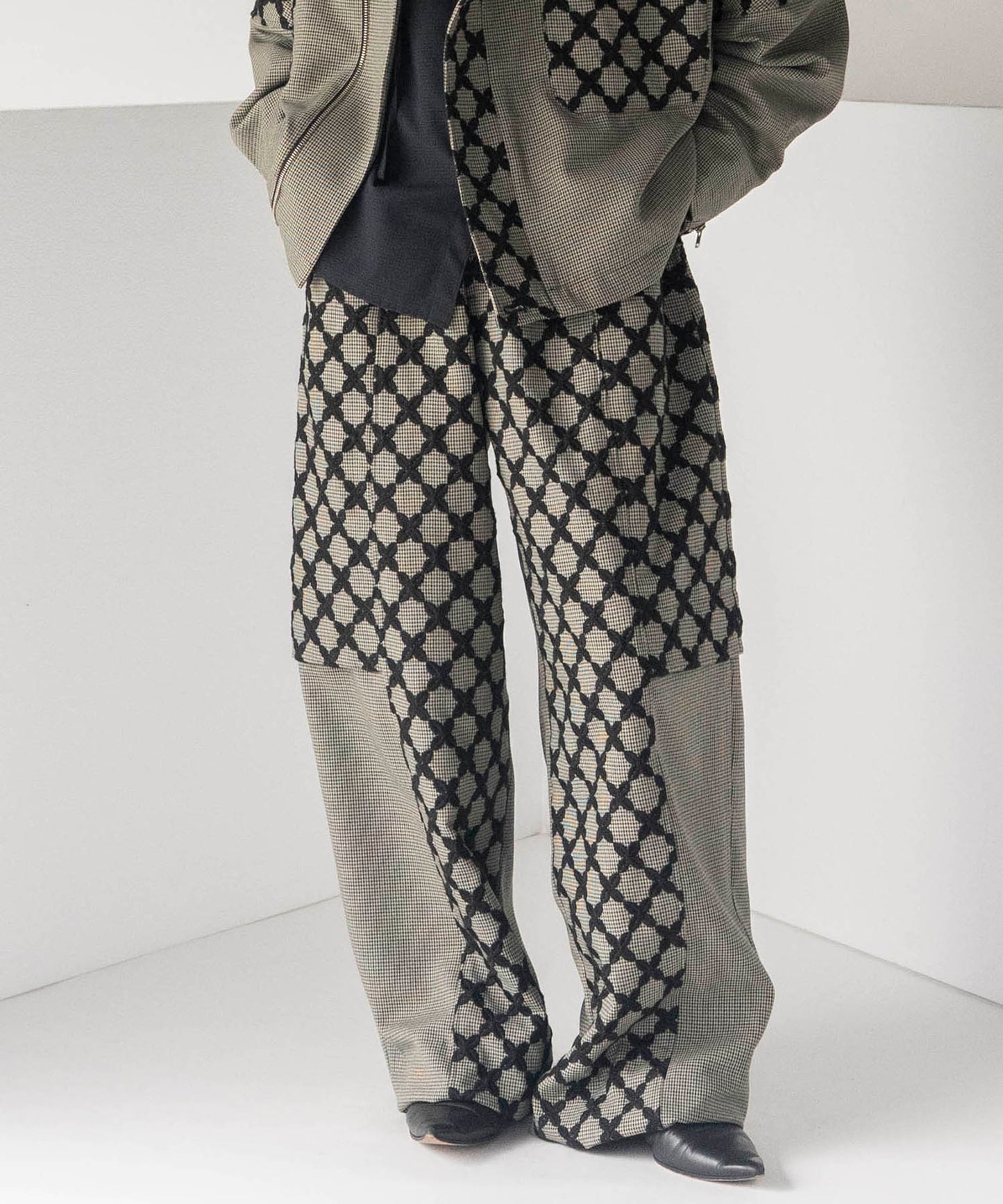 MIX CHECK PANTS