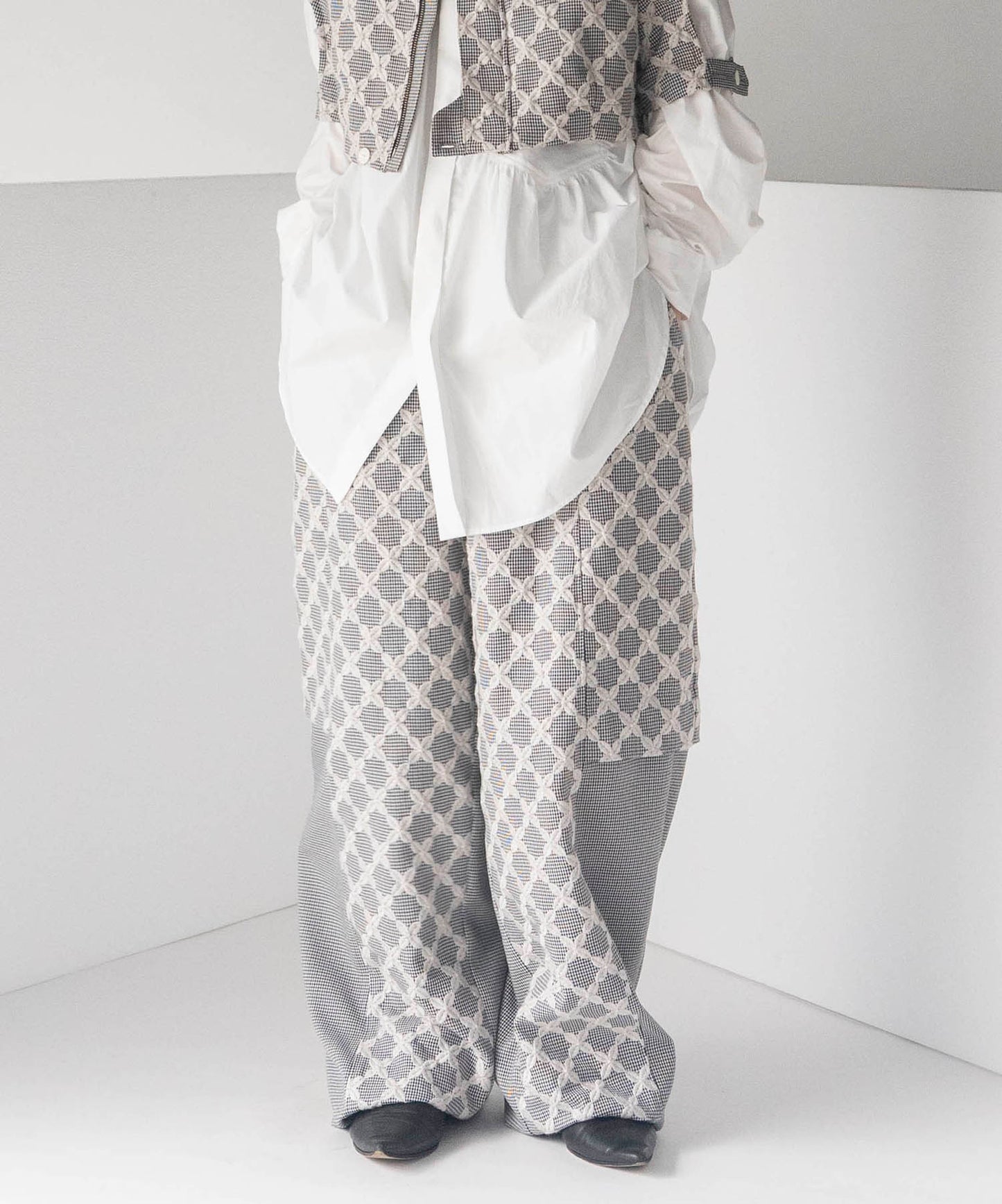 MIX CHECK PANTS