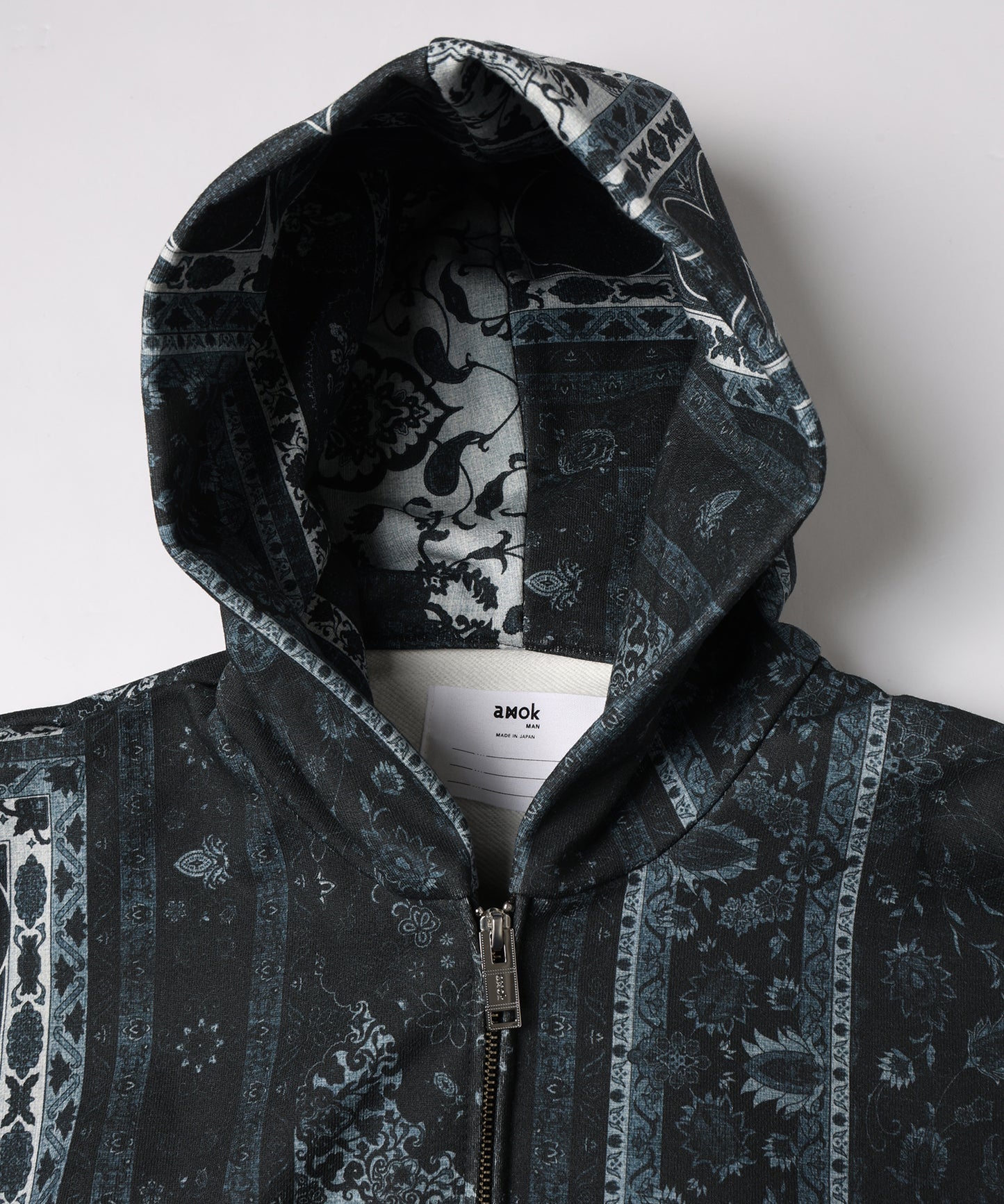PERSIAN PRINTED ZIPUP HOODIE