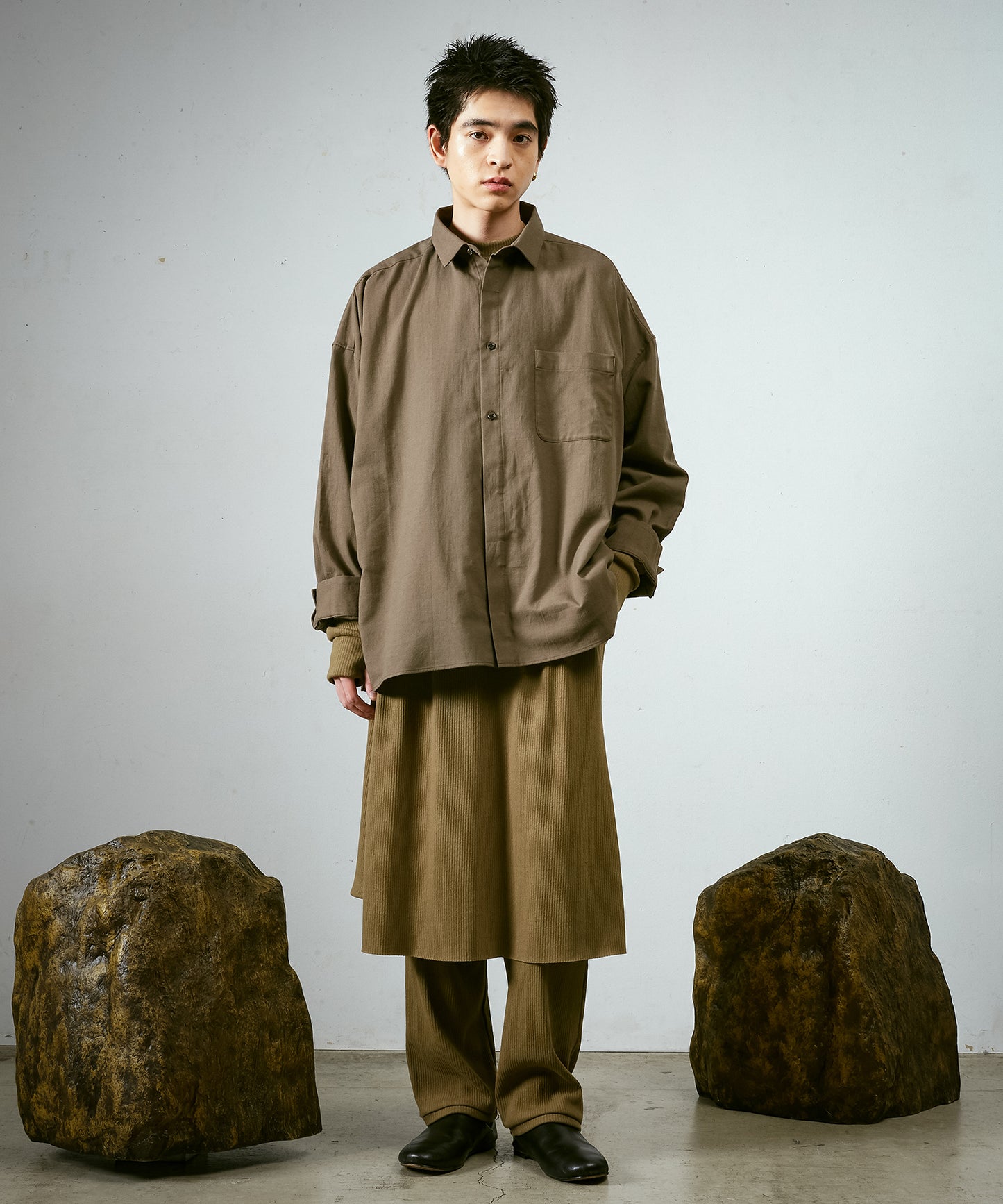 ワイドBOXシャツ-P