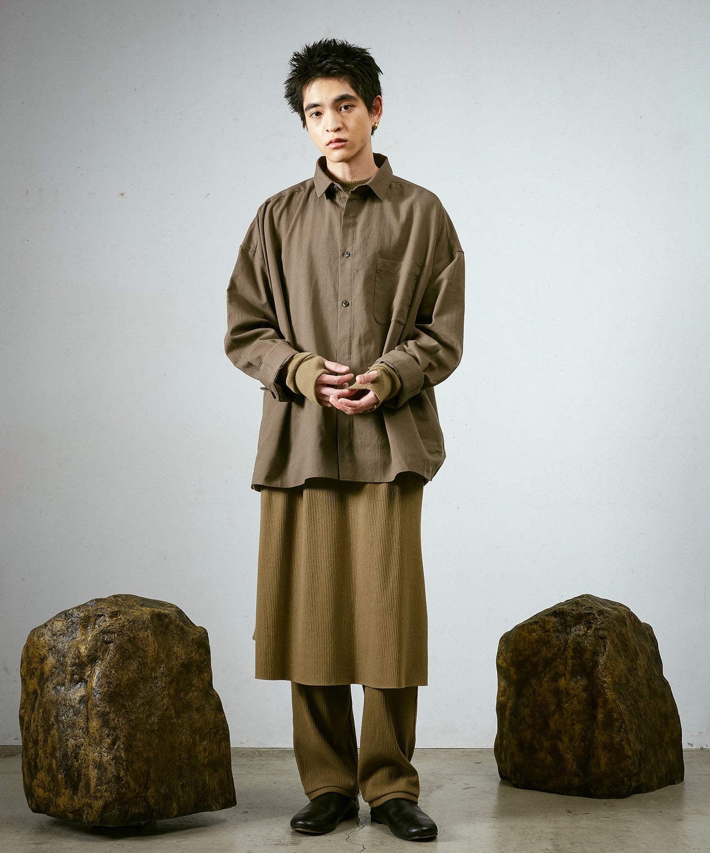 ワイドBOXシャツ-P