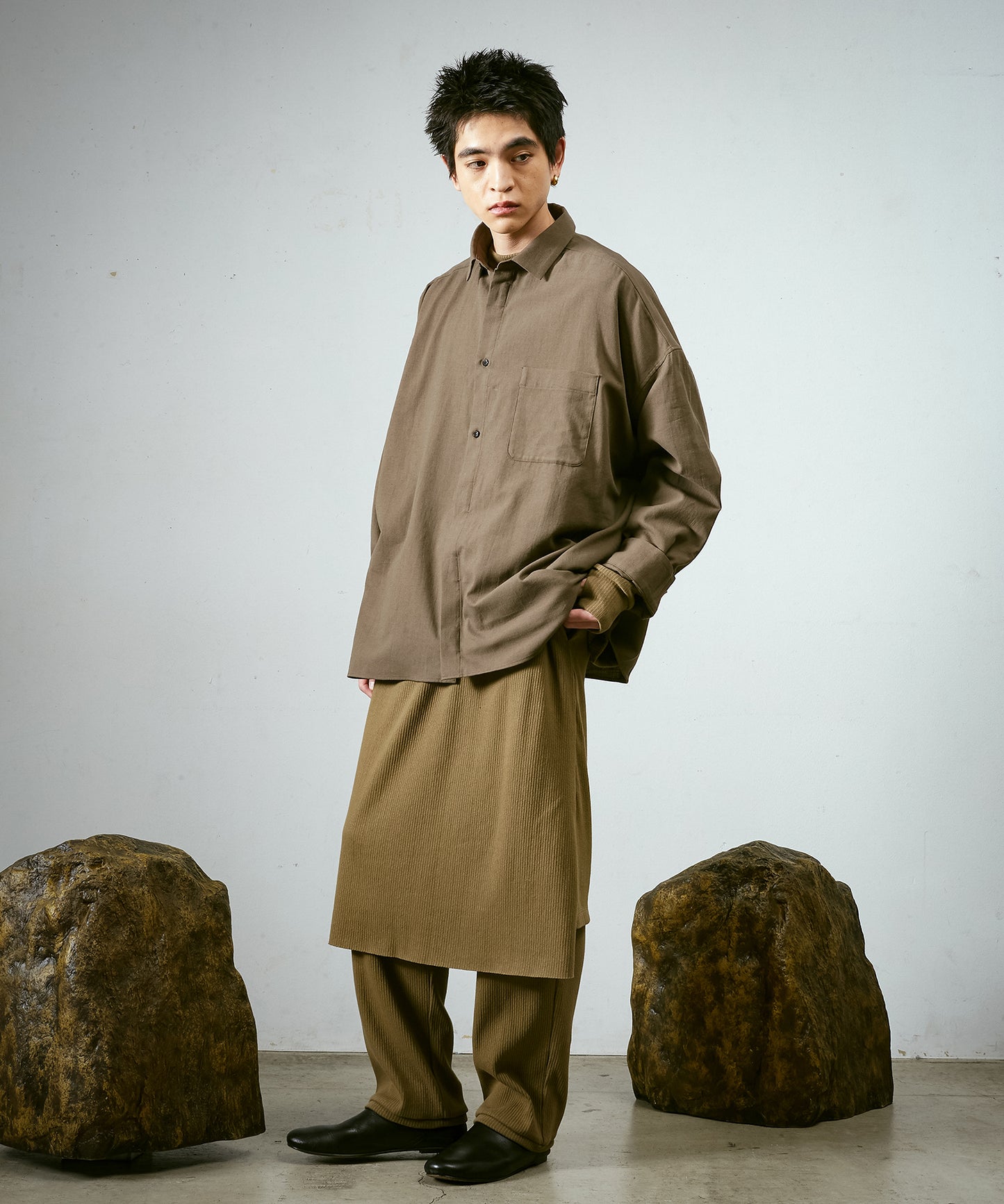 ワイドBOXシャツ-P