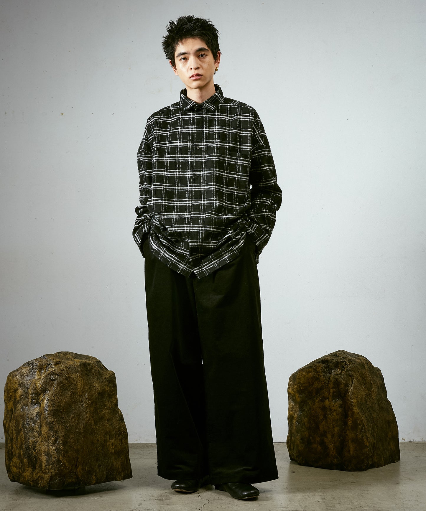 ワイドBOXシャツ-C