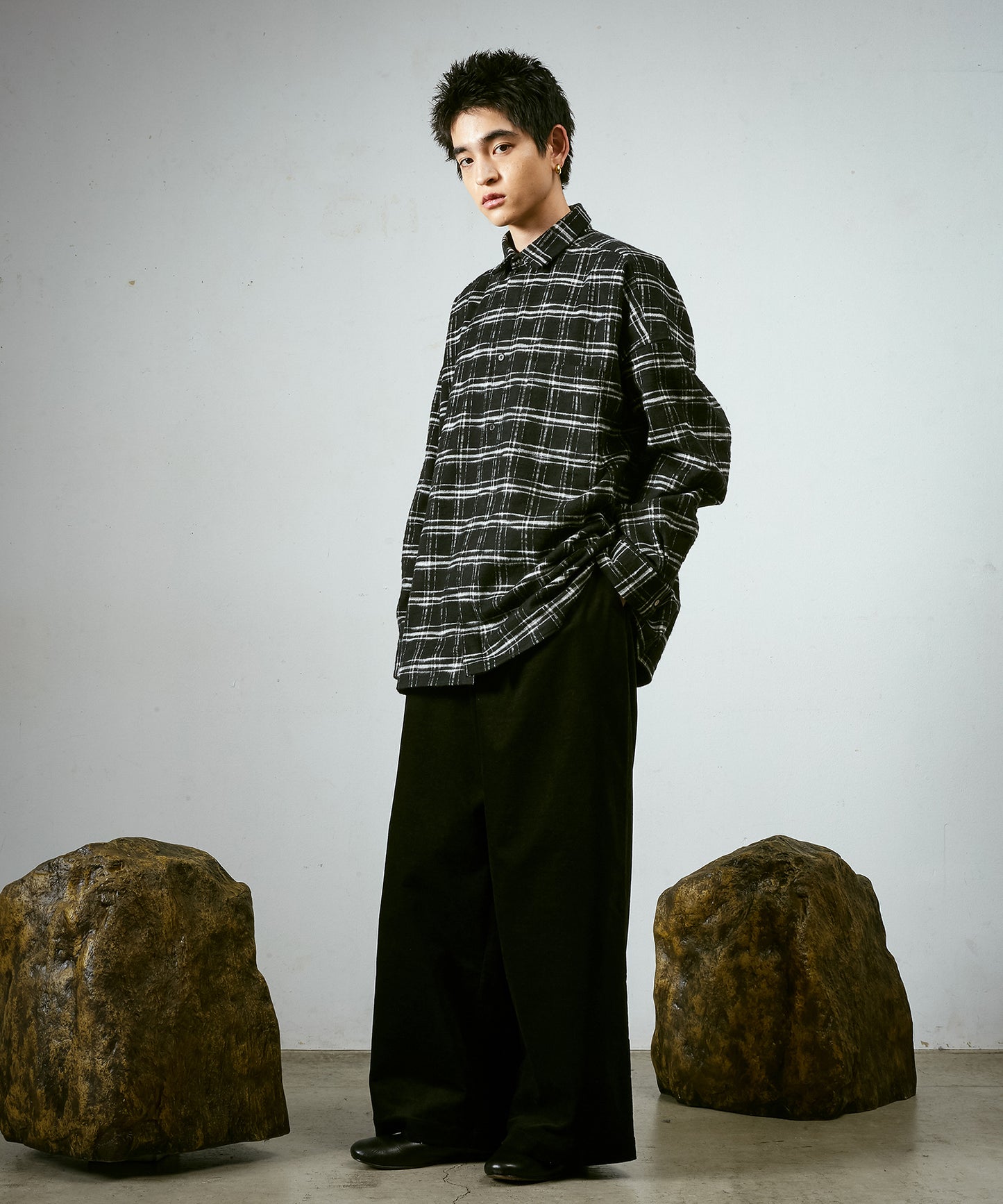 ワイドBOXシャツ-C