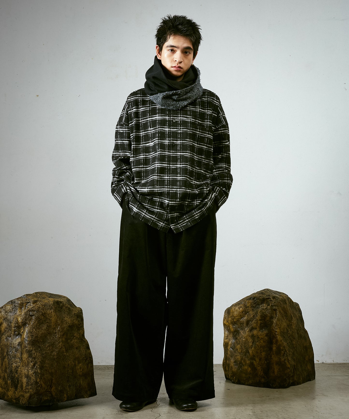 ワイドBOXシャツ-C