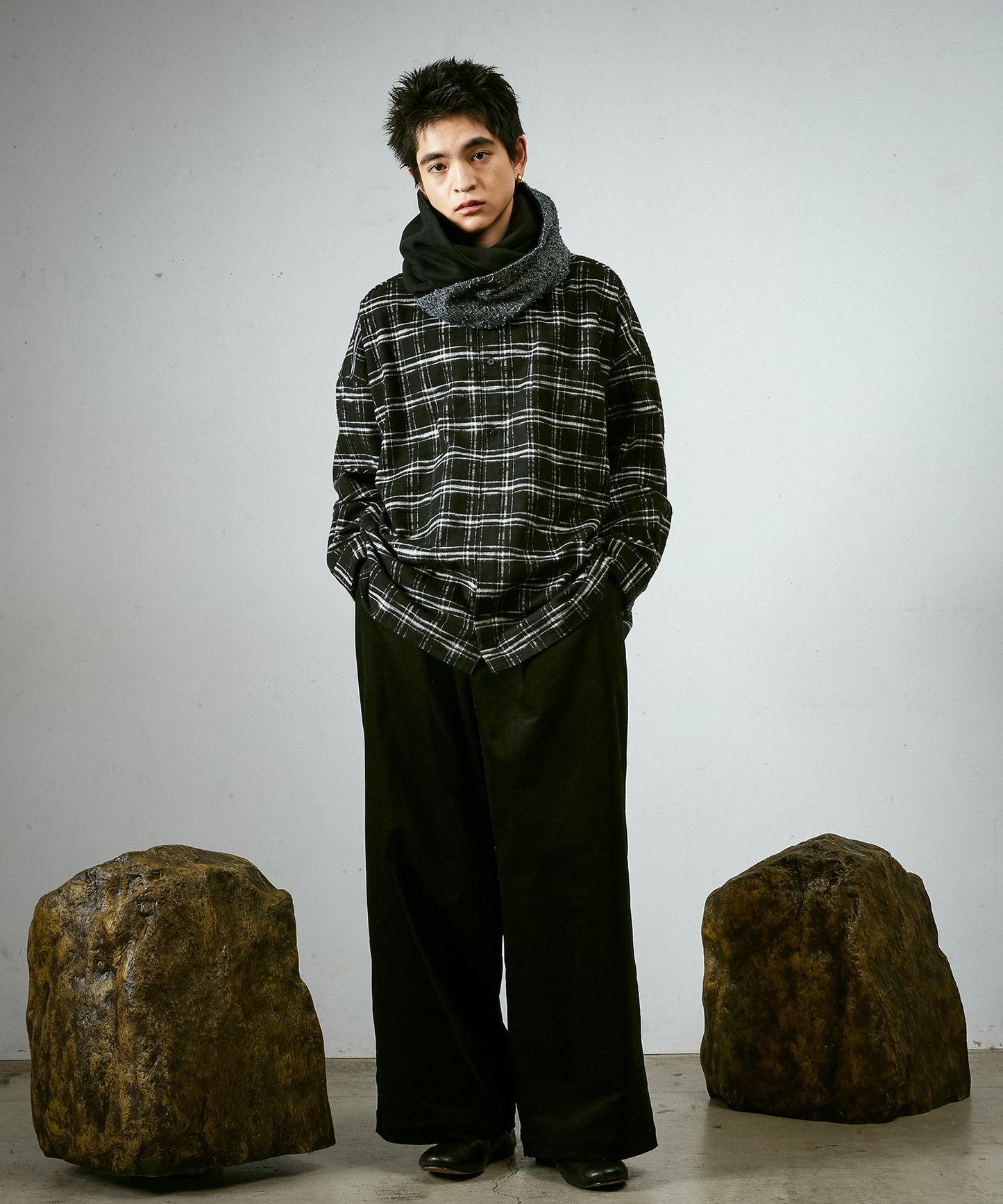 ワイドBOXシャツ-C