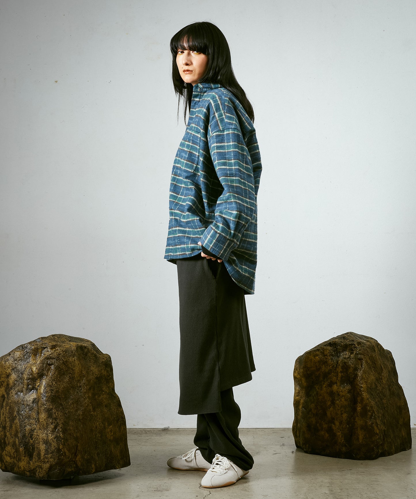 ワイドBOXシャツ-C