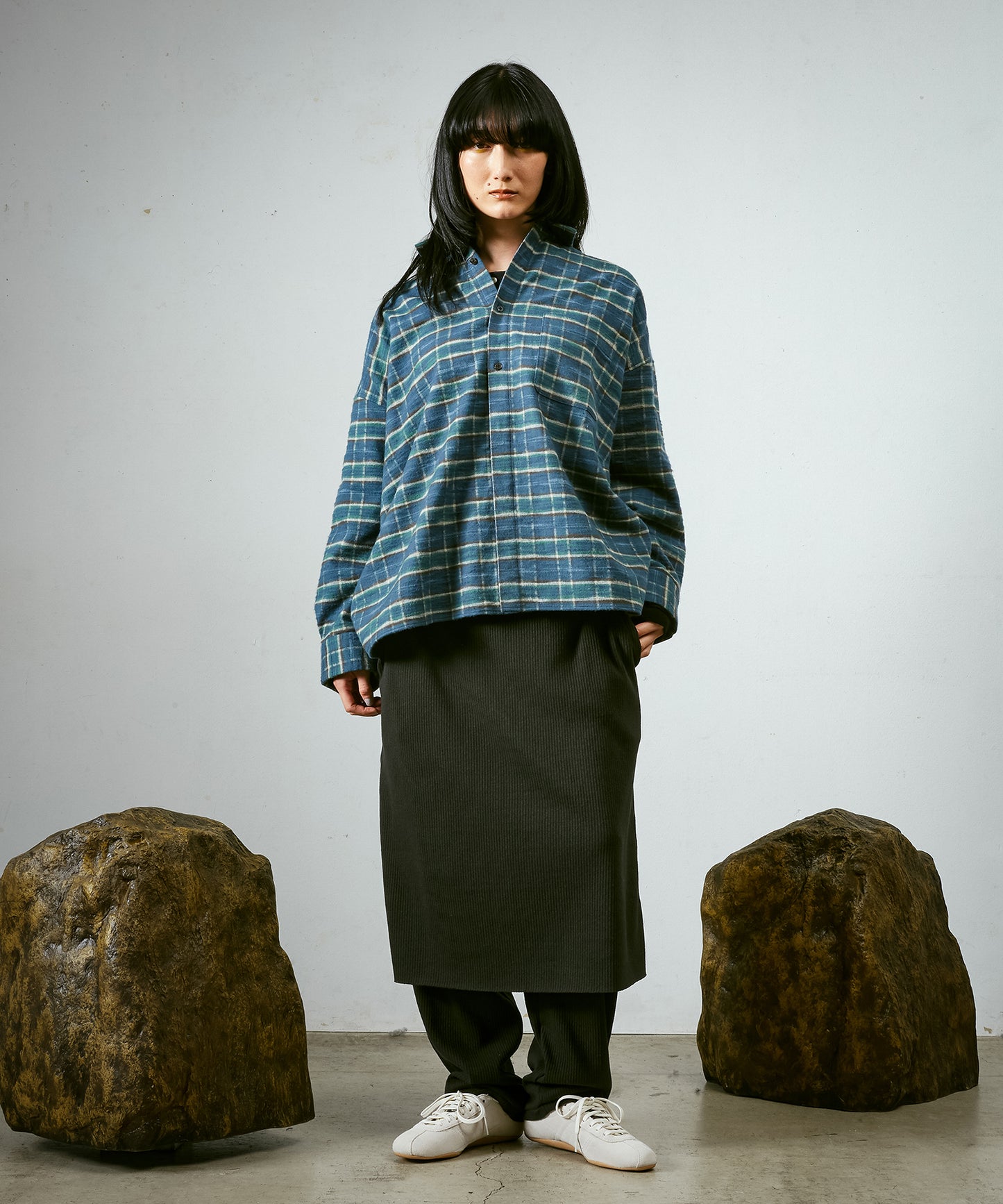 ワイドBOXシャツ-C