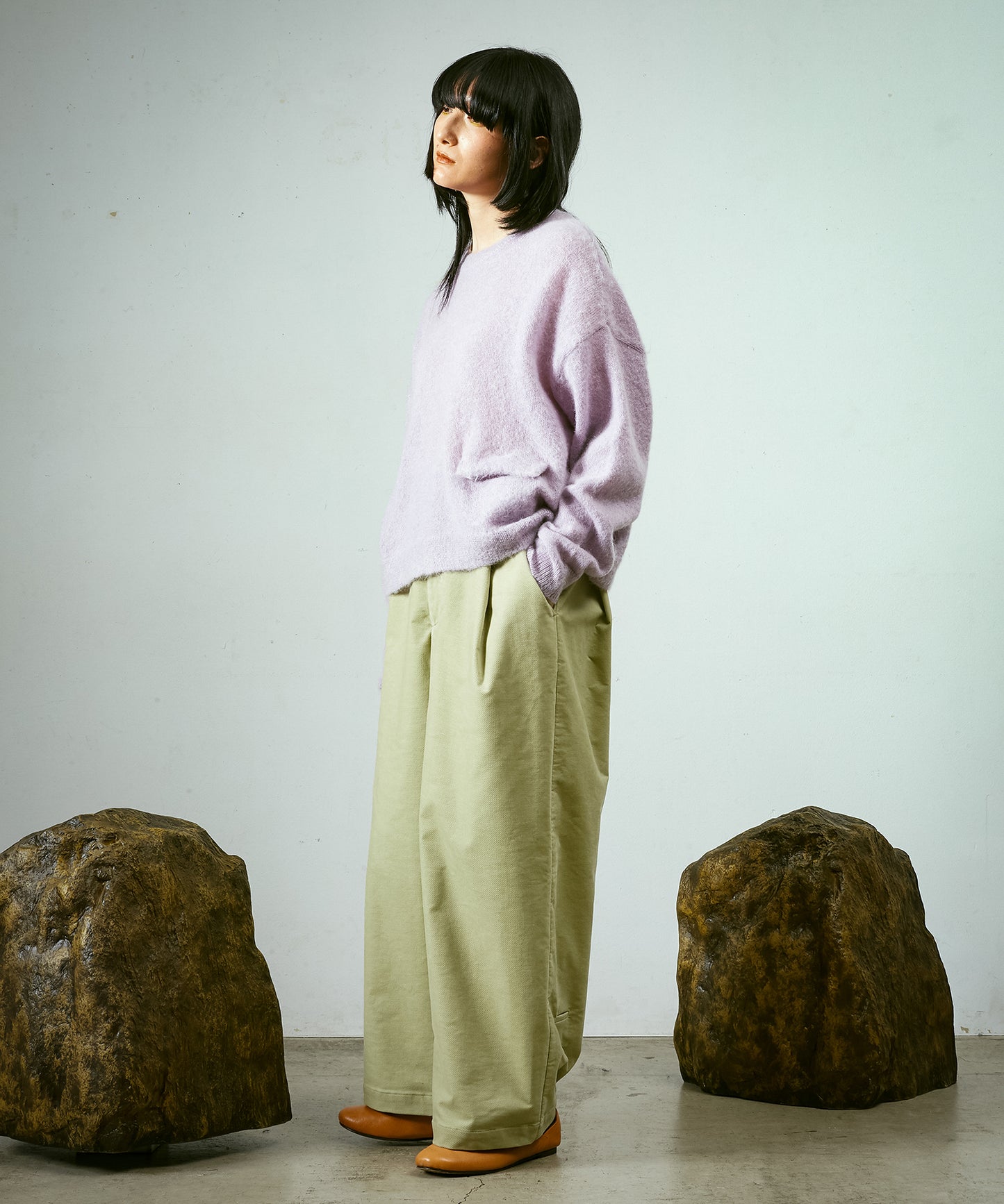 モヘアショートニットPO