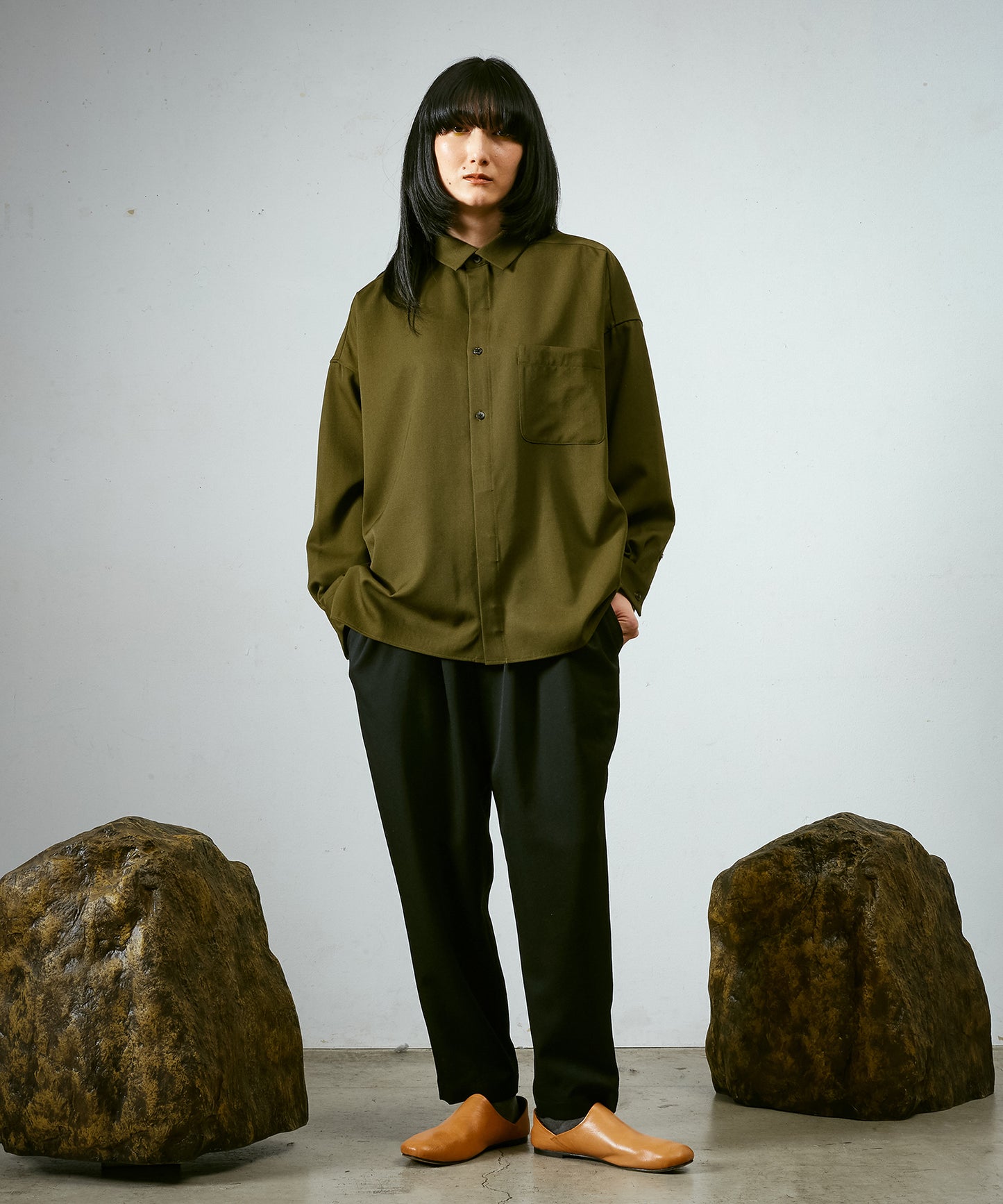 よそいきワイドBOXシャツ